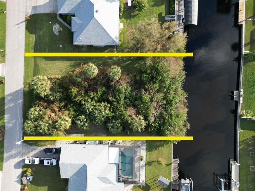 GREAT LOT IN A FABULOUS LOCATION!
Enjoy quick boating access to Charlotte Harbor and on to the Gulf of Mexico. This waterfront parcel offers county water and sewer available and is perfectly positioned near the Port Charlotte Beach Complex, featuring a beach, community pool, tennis, basketball, bocce, volleyball courts, playground, picnic areas, and a recreation center.
Conveniently located minutes from shopping, dining, medical facilities, entertainment, and just a short drive to Charlotte Sports Park and historic downtown Punta Gorda with its waterfront parks, events, art galleries, and more.
Build your Florida dream home with pool and boating access in a highly desirable coastal community!