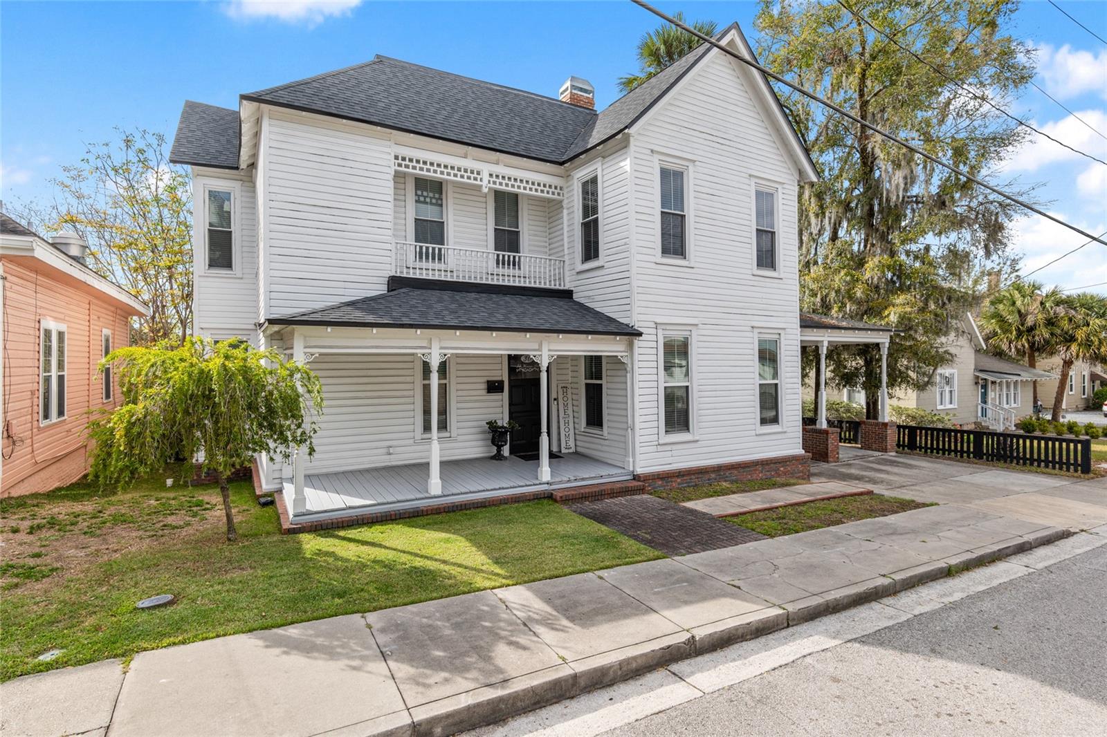 Zoned B2, this versatile treasure serves equally well as an elegant home or a commercial venture—Perfectly positioned in Ocala’s Historic District, you’ll be just moments from the lively Downtown Square, renowned for its blend of art, culture, fine dining, and entertainment. This four-bedroom, three-bath home was tastefully restored in 2016, merging its authentic heritage with modern amenities. Imagine all the possibilities: a retail shop, furniture store, professional office, bed-and-breakfast, bakery, airbnb opportunity, boutique, art gallery, daycare, private club, fitness club, dance studio, bookstore, recreational facility indoor, school center or coffeehouse. The endless possibilities make this historic gem an opportunity not to be missed! Upgrades include a roof and HVAC system installed in 2021, plus a two-car carport addition. Inquire for more information!