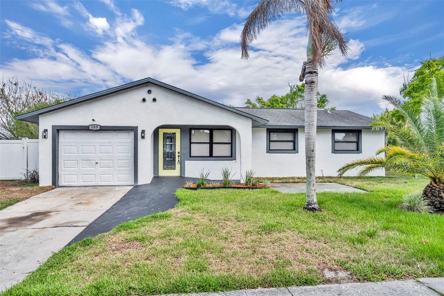 Are you Ready? This Charming 3-bedroom, 2-bathroom Home in Sanford is beautifully updated and move in ready. Perfect place for first time home buyer. New luxury vinyl and fresh paint throughout. Your Beautifully remodeled kitchen awaits with new cabinets, quartz countertops and stainless-steel appliances. Ready for some home cookin!  There is a small bonus room without a closet that would make a great home office or mancave. The high efficiency water heater and solar panels on the roof are included and are ready to save you thousands of dollars a year in electric bills. The garage has plenty of space for your beloved vehicle or those toys we all love.  The back yard is fenced with low maintenance white pvc fence making it safe and secure the for the kiddos and/or fur babies. The only thing missing is YOU.  The neighbors are excited to meet the new owners of this home. Schedule a showing today.