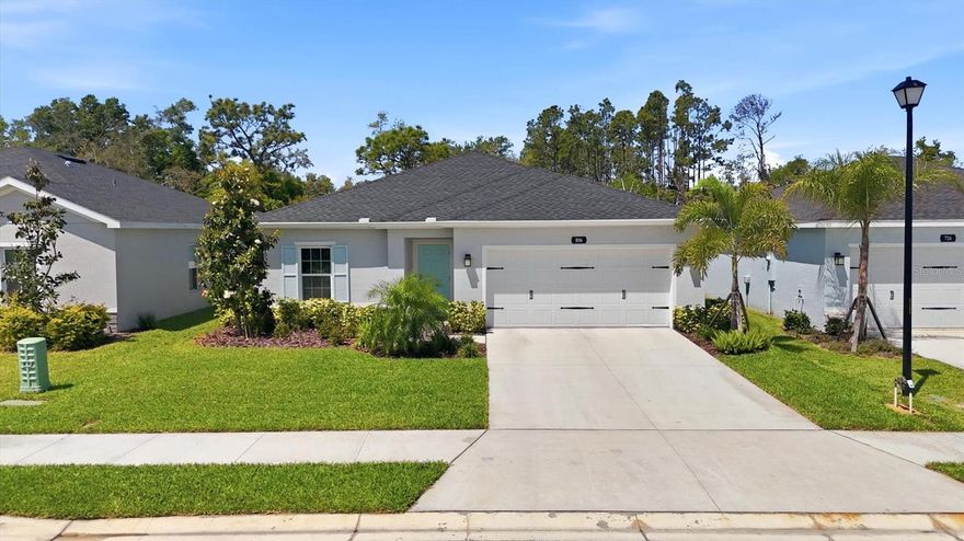 This home located in Hillwood Preserve without CDD fees offering an inviting open floor plan and truly move-in ready appeal! This one year old new construction home is packed with builder and custom upgrades including white kitchen and bathroom cabinetry, screened in lanai, fenced large backyard, upgraded hurricane slider, epoxy garage floors, and gutters; making this home stand out from typical new construction. The spacious kitchen is a showstopper, featuring sleek granite countertops and a large center island ideal for gathering. The open layout flows seamlessly into the living and dining areas, creating an ideal setting for both relaxing and entertaining. With four generously sized bedrooms, 2 full bathrooms, and stylish finishes throughout, this home offers both function and charm in one beautiful package. Located in a quiet cul-de-sac, walking distance to the subdivision park, and minutes from shopping & restaurants. Owner-agent and buyers who finance w/the seller’s preferred lender will receive a lender credit equal to 1pct of the loan amount on loan amounts of $200,000 or greater.