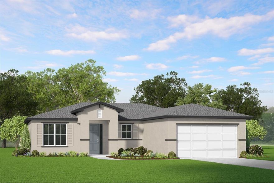 Under contract-accepting backup offers. Under Construction. UNDER CONSTRUCTION:Welcome to the Residences at Winter Haven, a new single-family community focused on high-quality construction and modern design. This Key West model features a spacious three-bedroom, two-bathroom layout, centered around an open-concept living area. The interior is highlighted by premium finishes, including vinyl flooring and kitchen island with a fullwaterfall countertop. Large glass sliders lead out to a covered lanai, extending the living space and emphasizing a bright and functional environment.