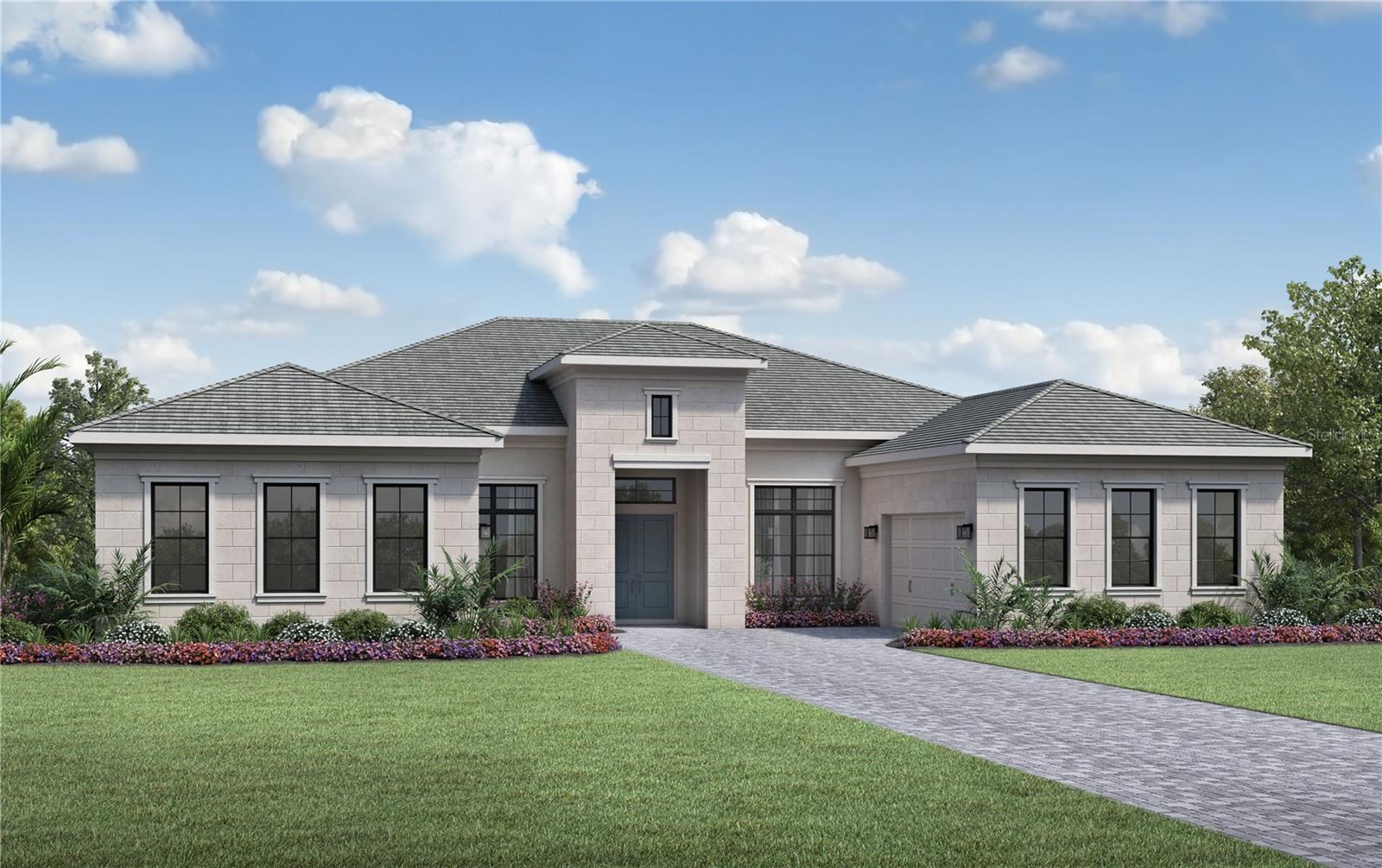 Under Construction. PRICE IMPROVEMENT - APRIL DELIVERY - TOLL BROTHERS in Beautiful Bella Collina! The delightful Cabris Palm Beach home is complemented by 5 BEDROOMS, 5.5 BATHS, BONUS/CABANA, and 3-CAR GARAGE. The inviting front entry leads you to the foyer followed by a spectacular GREAT ROOM with COFFERED CEILING featuring access to the outdoor covered lanai, enormous outdoor living with summer kitchen and fireplace. The adjoining CABANA with private bath features 3 walls of windows and sliding glass doors to view the sparkling pool and spa. A cooks delight kitchen with QUARTZ countertops has many outstanding appointments - NATURAL GAS 48" JennAir Range with double oven, luxurious stacked wood cabinets with glass doors, a large WATERFALL EDGE CENTER ISLAND, WALK-IN PANTRY paired with a private work/prep area. An inviting guest bedroom features an ENSUITE BATH and walk-in closet. The pristine PRIMARY BEDROOM SUITE is enhanced by the COFFERED CEILING and is illuminated by magnificent windows overlooking the resort style backyard. An elegant spa-style bath includes DUAL VANITIES, FREESTANDING TUB, a frameless glass-enclosed shower with rain-head shower, private water closet and OVERSIZED DUAL WALK-IN CLOSETS. 3 additional family bedrooms with walk-in closets and 2 full baths are arranged in a split plan. Completing this remarkable home is the private office accessible from the entry foyer, a conveniently-located laundry room, and spacious casual entry from the garage. Many beautiful finishes have been selected for you - sit back, relax and let Toll Brothers build your new dream home in this exceptional community featuring outstanding amenities including 2 delicious restaurants, tennis courts, spacious fitness center, community pool complex, and the challenging Championship Sir Nick Faldo designed 18-hole golf course.