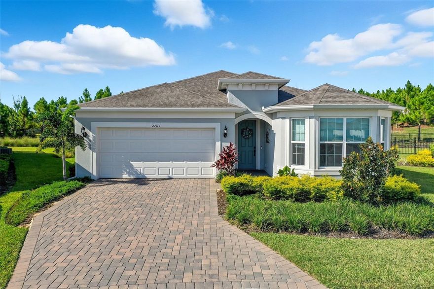 Resort-Style 55+ Living with Space, Privacy & Style

Welcome to Del Webb Minneola—Central Florida’s newest resort-style 55+ community—where every day feels like vacation. This nearly new home, just over a year old, sits at the end of a quiet cul-de-sac on a premium oversized lot with no rear neighbors, offering unmatched privacy and room to breathe. Inside, the open layout lives large with 2 bedrooms, 2 full baths, and a versatile flex room—perfect for a home office, craft space, or extra guest suite. A gourmet gas kitchen with upgraded cabinetry, countertops, and fixtures is the heart of the home, while luxury flooring, tall 8-foot doors, and designer lighting create a model-home finish throughout. Outdoors, enjoy a fully fenced yard and the ease of HOA-included lawn care—true lock-and-leave convenience whether this is your year-round residence or seasonal retreat.
Del Webb Minneola is an active adult, golf-cart-friendly community where fun is built in. Pickleball and tennis courts are already open, with a state-of-the-art clubhouse, resort pool, fitness center, and event spaces underway. Why wait for new construction when you can start living the lifestyle now? Discover maintenance-free, resort-style living with the upgrades done and the hard work finished—just move in and start enjoying it.