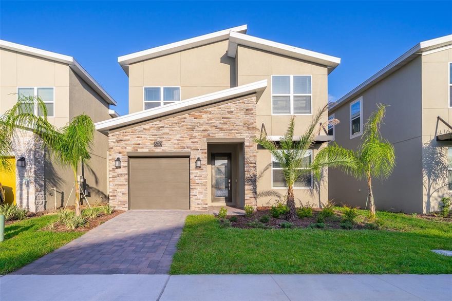 Welcome to this stunning 5-bedroom, 5-bath home in the prestigious ChampionsGate community! This beautifully designed home is fully furnished to impress your family and guests. The kitchen features quartz countertops and stainless steel appliances. One bedroom is conveniently located downstairs, while the spacious master suite is upstairs. The open floor plan is perfect for entertaining family and friends, making it an ideal vacation rental. Each bedroom is spacious and tastefully decorated. Residents and guests enjoy two clubhouses, tennis courts at no extra cost, and a beautiful pool. Just minutes from Walt Disney World, the Omni Hotel and Resort, International Drive, I-4, and nearby golf courses—shopping, dining, and entertainment are all just moments away!