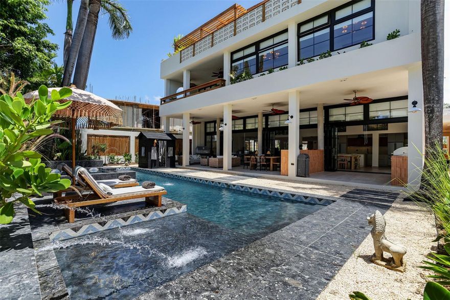 Welcome to this fully renovated 5-bedroom, 6.5-bathroom residence located within the gated community of Ocean Park, one of San Juan’s most coveted beachside neighborhoods. Offering 7,370 square feet of covered living space on a 650 sq meter lot, this exceptional property combines contemporary design, functionality, and premium finishes across three levels, plus a rooftop terrace with breathtaking ocean views.
The open layout is flooded with natural light and seamlessly connects spacious living and dining areas, perfect for everyday living and entertaining. The home includes two laundry rooms, ample storage, and an abundance of indoor-outdoor spaces to enjoy the tropical breeze year-round.
Located just a short walk from two of the best private schools in San Juan, this home is ideal for families seeking both comfort and convenience. With 24-hour security and easy access to the beach, restaurants, and Condado’s vibrant amenities, this is coastal living at its finest.