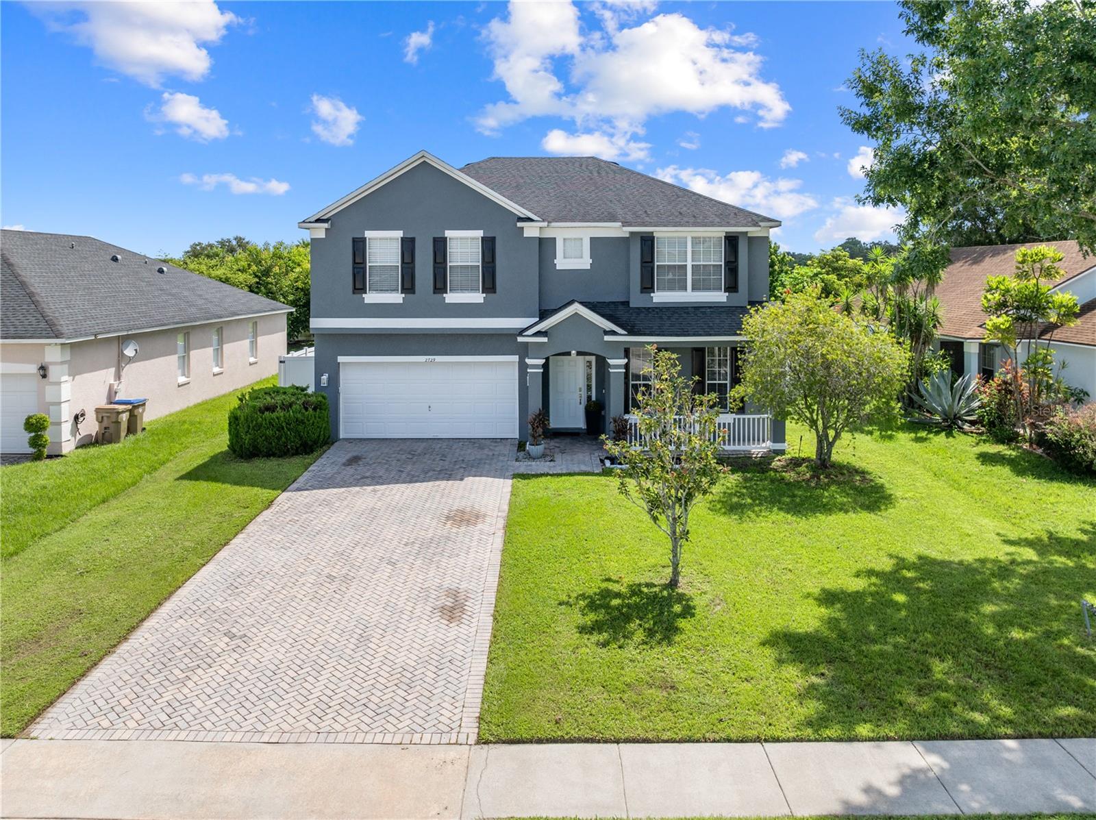 In search of a great home for your large family? Come check out this FIVE bedroom THREE bath POOL home. This amazing floor
plan features a living/dining room combo, eat in kitchen, family room, laundry room, one bedroom and one full bath downstairs,
primary bedroom, additional 3 bedrooms upstairs, a large bonus room with a large closet currently used as a media room and
several linen closets.. The seller has purchased enough new tile flooring to cover the downstairs and will leave it for the new
owners, it is currently installed in the living/dining area only. The kitchen has one year old all Samsung appliances, eating space and
a closet pantry. The laundry room features a large storage closet that is located under the stairs with plenty of space. The huge
master bedroom offers enough space for an owners retreat area and his and her walk in closets. The primary bathroom has dual
sinks, a jacuzzi garden tub and separate walk in shower. The roof was replaced in 2016, the hot water heater replaced in 2024 and
the a/c was replaced in 2024. The pool and spa overlook a pond and have a child safety fence. The backyard is fenced. The
community features a pool, playground, and sidewalks. Conveniently located close to shopping, dining, and major highways.