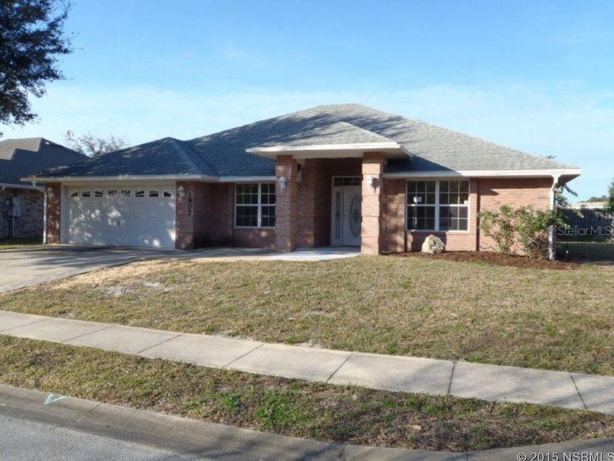 Come see this beautiful, solid brick home located in the elegant Forest Lakes Preserve subdivision in a quiet area of Port Orange. This home boasts 4 full bedrooms, 3 full bathrooms, formal dining room, den and large open living room with a fireplace. The kitchen has an open layout overlooking with living room and access to the dining room on the other end. The master suite is very unique having two full bathrooms, one with a garden tub, single vanity and water closet and the other with a single vanity, stand up shower and water closet. The home is split plan with bedrooms two and three having its own bathroom splitting the two. The lot is larger with 100 feet by 120 feet, sitting on a corner, yet the adjacent street is not a thru street. This is a Fannie Mae HomePath Property! ;Water: City