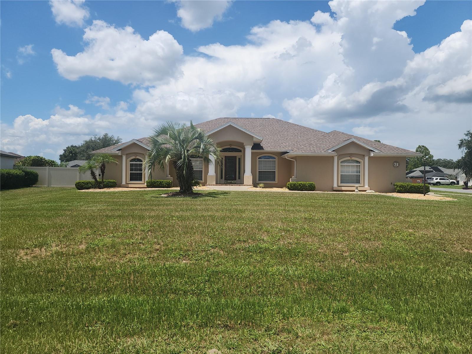 Welcome to 71 Hickory Loop Way – Your Dream Home Awaits!
This beautifully maintained 4-bedroom, 3-bathroom home offers over 2,400 square feet of spacious living in the heart of Ocala. Built in 2003, this inviting residence combines comfort, style, and functionality—perfect for everyday living and entertaining.
Step inside and feel right at home. You'll be greeted by an open and airy layout filled with natural light. The kitchen features rich wood cabinetry, stainless steel appliances, and a convenient breakfast bar—ideal for morning coffee or casual meals. The primary suite offers plenty of space to relax, while the additional bedrooms are generously sized to accommodate family or guests. Outside, enjoy your very own private oasis! The large fully fenced backyard features an underground screen-enclosed pool—perfect for summer fun and weekend gatherings.
Key updates include a 2022 roof, HVAC from 2013, and a 2023 installed security system for peace of mind. This home truly has it all—space, updates, and a warm, welcoming feel. Don’t miss your chance to make it yours!
New photos coming soon!