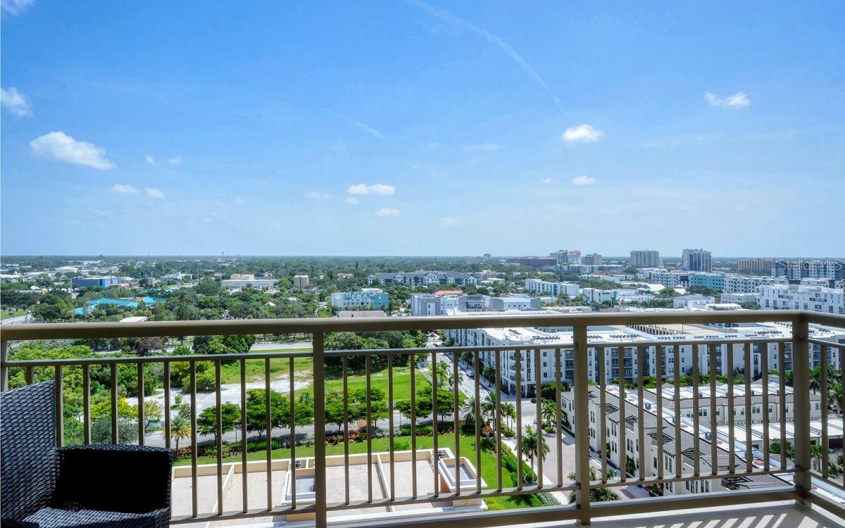 Ready for you to move in. DOWNTOWN SARASOTA Beautiful 15th floor Furnished ALINARI condominium available for an ANNUAL FURNISHED or UNFURNISHED Lease. This beautiful condo is located on the East side of the building with unobstructed scenic views from both bedrooms and living room. Private entry foyer leads to Dining Room and Open Plan Kitchen and Living Room. The kitchen has a Low bar granite counters for eat-in and plenty of cabinet space. Main Bedroom and Guest Bedroom both have Queen size beds. Two Bathrooms, main bathroom has a double shower and the Guest bathroom has a tub/shower combination. Nicely furnished and well decorated. High ceilings and plenty of natural light add to the very spacious feeling in this condominium. Ready for you to MOVE IN and enjoy the Downtown Lifestyle. The ALINARI resident amenities include Fitness Center, Pool and Spa. Gated Parking Garage with assigned space. Secure Lobby with Concierge. Sorry NO PETS for Tenants.