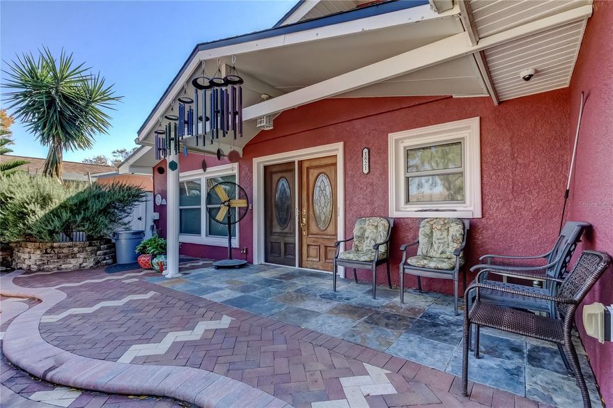 Welcome to this beautifully updated three-bedroom, two-bath home offering comfort, style, and an inviting outdoor retreat. Impact windows throughout provide peace of mind and energy efficiency, while luxury vinyl plank flooring adds durability and a modern touch. HVAC NEW 2022. The remodeled kitchen (2021) is a true standout, featuring a quartz island, farmhouse sink, high-efficiency vent, thoughtfully designed drawer organizers, abundant storage, and a Whirlpool refrigerator and freezer—perfect for both everyday living and entertaining. The spacious family room is filled with natural light and showcases skylights along with a storm-impact sliding door that opens to the backyard.  In addition, this home is equipped with solar tubes providing extra energy efficiency and natural lighting. Step outside to your private oasis complete with a paved patio, fully fenced in back yard, refreshing pool, canopies for shaded lounging, multiple sheds for extra storage, and convenient outdoor outlets. In the front of the home, you are welcomed by a lush garden featuring a mango tree, pineapple plant, and avocado plant. Ideally located in Oldsmar just off Tampa Road, this home offers quick access to shopping, dining, parks, and major roadways, making commuting to Tampa, Clearwater, and surrounding areas a breeze. Enjoy nearby trails, waterfront parks, and everyday conveniences while living in an established neighborhood with NO HOA or CDD. This sought-after location provides a perfect balance of accessibility, outdoor lifestyle, and flexibility. No flood damage from recent storms. PRICED TO SELL!!