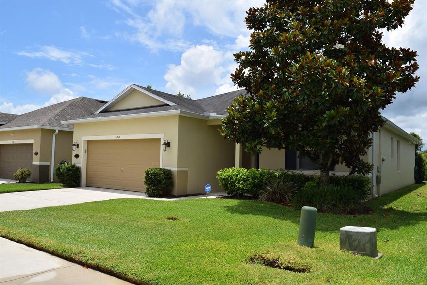 Immaculate!!! The house is sparkling as nobody has ever lived in full time. This home has been so well maintained that nothing needs to be done, it is absolute turn key! As soon as you walk in you will feel the quality, and will enjoy the split floor plan, with 2 bedrooms and a bath on your right, and the master suite on your left. The master suite is spacious and has a very large walk in closet, with enough room for hers and his clothes. The kitchen has been designed in a U shape, and the central island delineate the living area. The screen porch offers enough room to enjoy relaxing on a sofa as well as dining with family and friends. On the front of the house: a nice 2 car garage, opens to the laundry room with its custom built closets, as well as a built in office area.  It is a short walk to the community pool and playground. Everything is ready for you, and has been designed to last with a minimum of maintenance. ;Water: City