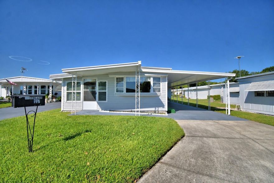 Welcome to Ariana Shores, a sought-after 55+ waterfront community where active living meets peaceful Florida charm! This beautifully maintained 2-bedroom, 1.5-bath home is move-in ready and offers several recent updates, including durable vinyl siding, an irrigation system, and lush St. Augustine sod that adds to the home’s curb appeal.
Perfectly located just a short walk from the clubhouse and heated pool—you can even see them from your backyard—this home places you right in the heart of the community’s amenities. Enjoy shuffleboard courts, a private boat ramp with lake access, a fishing dock, and a vibrant clubhouse filled with planned social activities and events.
Whether you're looking to relax by the pool, enjoy lake life, or stay active with neighbors and friends, Ariana Shores offers it all. This is a co-op community, and the $30,000 co-op share is included in the list price, adding exceptional value to this wonderful home!
Don’t miss your chance to enjoy the Florida lifestyle you’ve been dreaming of—schedule your private showing today!!