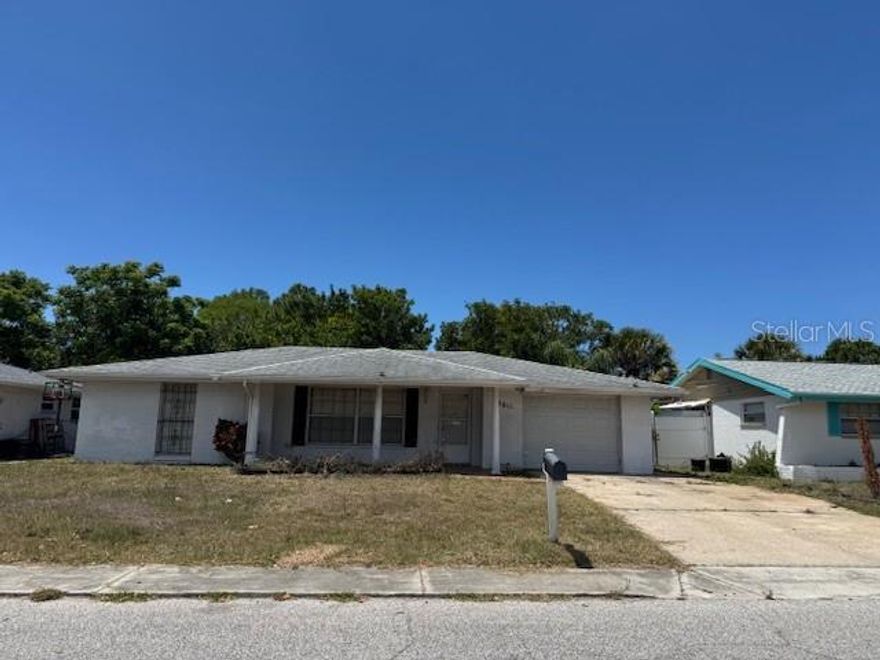 FIXER UPPER! GREAT OPPORTUNITY ON THIS TRUE 3 BEDROOM, 2 BATHROOM, 1 CAR GARAGE HOME IN PORT RICHEY. SPLIT BEDROOM PLAN. PRIMARY BEDROOM WITH A PRIVATE BATHROOM. ENCLOSED PORCH. CHAIN LINK FENCED BACKYARD. ROOF REPLACED IN 2016 AND HVAC IN 2020. ORIGINAL KITCHEN AND ONE BATHROOM IS ORIGINAL. TILE FLOORS THROUGHOUT. NEEDS INTERIOR AND EXTERIOR PAINT.
SITE UNSEEN AND ASSIGNABLE OFFERS WILL NOT BE CONSIDERED.