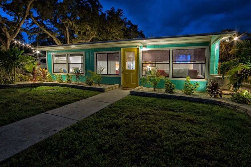 Exquisitely remodeled home in Downtown Safety Harbor located within minutes of the shops, restaurants, parks and bay. This home features 2 bedrooms, 2 full bathrooms and a wonderful open great room concept, updated kitchen with stainless-steel appliances, deluxe cabinets and granite countertops, tiled flooring, and updated bathrooms. This beautiful oversized lot is 7,061 square feet in a location where land is a premium. The exterior features a paver patio that is privately fenced, a a huge 50x140 yard with mature trees and landscaping. This is a rare opportunity to purchase in one of the most sought after areas in Downtown Safety Harbor.