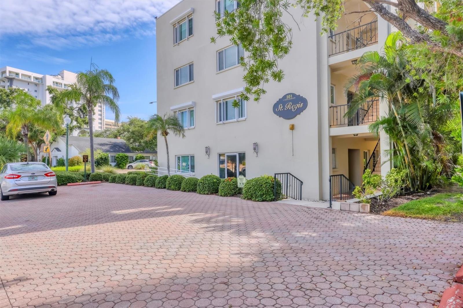 Location, location! Looking for an affordable condominium downtown? Look no further than this wonderful boutique-style complex, right on the corner of Gulfstream and Ringling Boulevard. You will love this open concept space, featuring two bedrooms and two baths, no carpet anywhere, the kitchen has lots of cabinet space with pullout drawers, and plenty of counter space with a breakfast bar. The living area has tons of wall space for your artwork and sliders that open onto a Juliette balcony overlooking the city. The spacious primary bedroom is en suite with ample closet space and the second bedroom is also quite large with plenty of closet space. Just two blocks from Main Street and across from Marina Jack's, near all the great shops and restaurants downtown and just minutes to St. Armands Circle and Lido Key. Call for your private tour today.