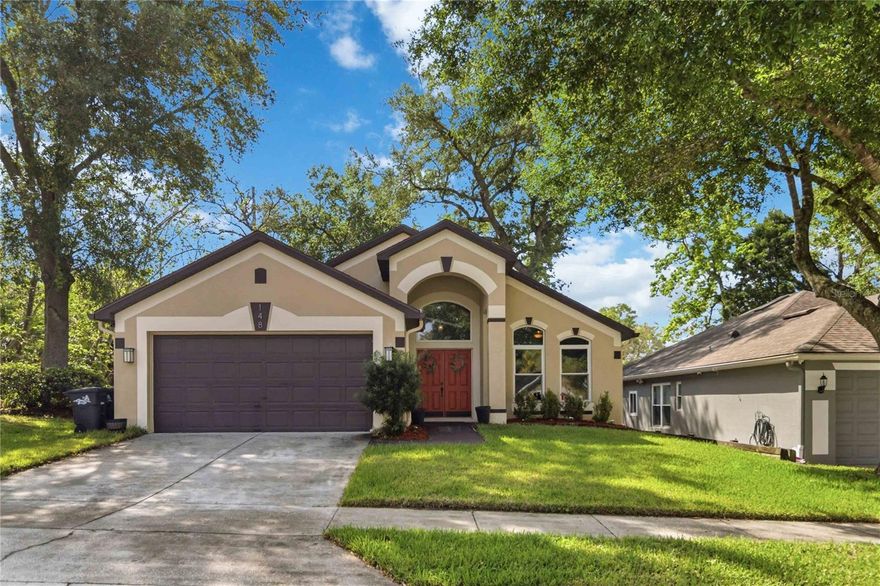 Welcome to this beautifully updated former Pulte model home located in the highly desirable Altamonte Landing community, zoned for top-rated LAKE BRANTLEY High School—one of the most sought-after school zones in Seminole County .From the moment you step inside, you’re greeted by an abundance of natural light, soaring vaulted ceilings, and skylights, creating a bright, open, and inviting atmosphere. The home features brand-new luxury vinyl plank flooring throughout, offering a modern, move-in-ready feel that today’s buyers are searching for. Designed with both comfort and functionality in mind, the open-concept floor plan offers two spacious living areas—a versatile Great Room and a separate Family Room—perfect for entertaining, working from home, or relaxing with family. The updated kitchen is a standout, featuring white wood cabinetry, granite countertops, and stainless steel appliances, blending timeless style with everyday practicality. Energy-efficient double-pane windows and sliding glass doors enhance comfort while allowing natural light to pour in. Step outside through the sliding doors and enjoy your own private backyard retreat, overlooking a peaceful greenbelt and pond view. With no neighbors to the left or behind, this home offers a rare level of privacy—perfect for outdoor entertaining, grilling, or simply unwinding in a serene setting. The split-bedroom layout provides ideal privacy, with a spacious primary suite featuring a large walk-in closet and a spa-inspired bathroom complete with a Carrera marble double vanity, Whirlpool garden tub, and a tiled frameless rainfall shower tower. The secondary bathroom is equally impressive with a Quartzite countertop and vessel sink, adding a designer touch. Major updates provide peace of mind, including  HVAC (2019), brand-new water heater (2025), updated toilets, and upgraded finishes throughout. Ideally located near Westmonte Park, Seminole Wekiva Trail, shopping, dining, and major roadways, this home offers both convenience and lifestyle in one of Altamonte Springs’ most established communities .If you’re searching for a move-in ready home with modern upgrades, natural light, privacy, and top-rated schools, this one checks every box. Schedule your private showing today—homes like this don’t last!