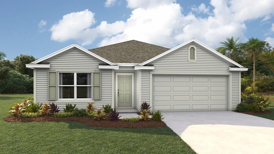 Under Construction. Welcome to a spacious and inviting 4-bedroom and open-concept home where design meets functional elegance. The seamless flow between living areas and the kitchen creates an expansive environment perfect for both daily living and entertaining. The kitchen is a focal point of this home and designed for style and convenience including a stainless-steel range, microwave, built-in dishwasher. Four well-appointed bedrooms and located in the front of the home and nearby a full bathroom. The primary bedroom features an ensuite bathroom, double vanity, and walk-in closet. The laundry room is complete with a washer and dryer hook up. This residence embodies the perfect harmony of openness and privacy. The Cali is complete with a state-of-the-art smart home system. Pictures, photographs, colors, features, and sizes are for illustration purposes only and will vary from the homes as built. Home and community information including pricing, included features, terms, availability and amenities are subject to change and prior sale at any time without notice or obligation. CRC057592.