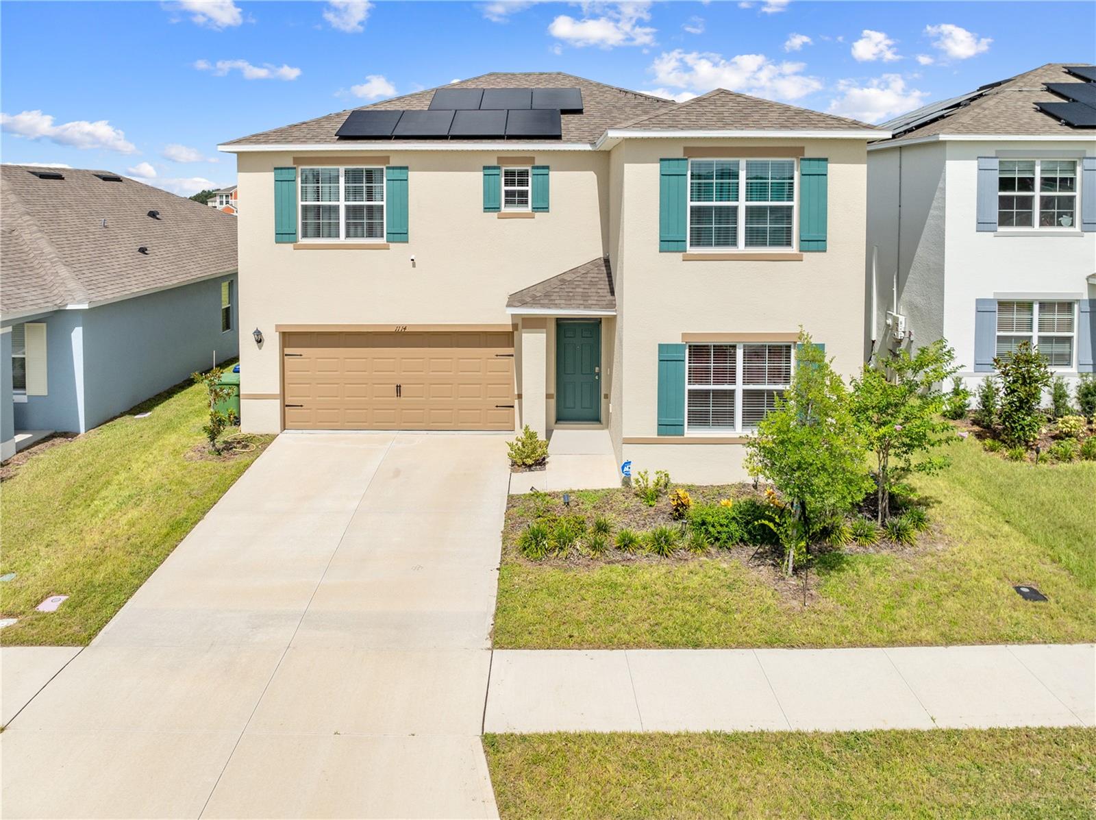 Discover modern living at Harmony on Lake Eloise in this stunning 4-bedroom, 3-bath single-family home built in 2024, offering approximately 2,476 Sq.Ft of elegant space on the largest lot in the community. A well-defined open floorplan connects the foyer with a spacious great room and dining area, ideal for entertaining or family gatherings. The kitchen features solid-surface countertops, stainless appliances, disposal, and thoughtful layout for everyday meal prep and hosting. The luxurious owner’s suite includes a spa-style bathroom and walk-in closet; other bedrooms are generous in size and brightness. A dedicated loft space with scenic window views offers the perfect spot for relaxation or a home office. Eco-conscious tenants will appreciate the solar power system, which contributes to energy savings, and a modern security camera system for peace of mind. With a quiet and good size lot perfect to enjoy Florida weather. The thoughtful design throughout this home blends luxury, comfort, and Florida lifestyle at its best. *Tenant must be willing to pay $158 on top of rent for electricity provided by solar panels**Camera system available for transferring to tenant at a low cost**Furniture for sale at low cost but not included in monthly rent amount*