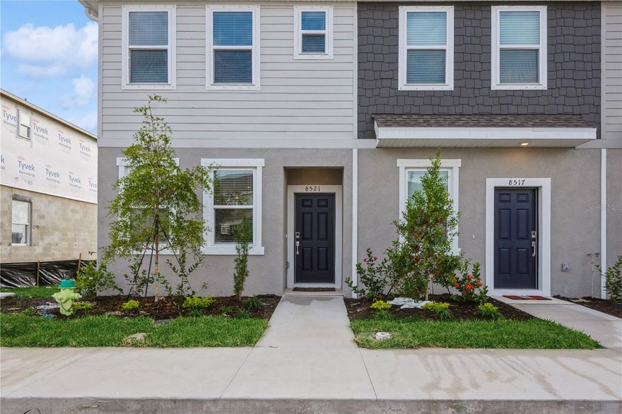 Brand New, Light, Bright and Spacious 2 Bedroom 2 1/2 Bath Townhome with Desireable Corner Location Overlooking a Park in the New Master Planned Community of Skye Ranch in Sarasota. Front Entrance Opens to Comfortable Living/Dining Area with Open Kitchen and Breakfast Bar. There is a Powder Room on First Floor and Glass Sliders out to the Lanai. On the 2nd Floor there are 2 Bedrooms, each with an Adjoining Bath. Designed for Easy Living, the Laundry Area with Included Washer and Dryer are located on the 2nd Floor with the Bedrooms. Enjoy the Community Pool with Outdoor Grilling Area and Tanner Park, Just Minutes Away with its Tennis and Basketball Courts, Picnic Area, Dog Park and Walking/Bike Trails.  Close Drive to Shopping, Beaches, Restaraunts, and the Cultural Arts and Music of Downtown Sarasota. You Will Love Skye Ranch as Your New Home!  This is a Must See!!