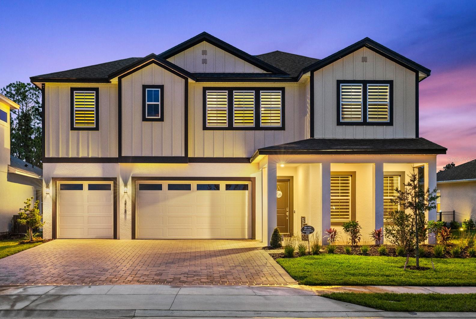 The PINNACLE of Luxury Living – 5 Bed, 4 Bath, 4,693 SqFt, Preserve & Pond View, 2024 Build!! Welcome to an extraordinary, newly built luxury home where no detail has been overlooked. Perfectly positioned in one of the area’s most desirable new communities, this masterpiece presents high-end finishes throughout, a meticulously landscaped yard with a three-car garage, a fully fenced backyard, and no rear neighbors—just tranquil preserve views and a serene pond backdrop. Step inside to tray ceilings, luxury vinyl plank flooring, and designer fixtures in every room, setting the tone for a home that is truly one of a kind. The expansive floor plan flows effortlessly through a formal dining room, an elegant living area, and into a chef’s dream kitchen. Outfitted with gleaming quartz countertops, an enormous center island, dual built-in ovens, a cooktop with hood vent, and a butler’s pantry featuring a second refrigerator, coffee bar, and walk-in pantry—this kitchen is STUNNING! The first-floor primary suite is an absolute showstopper, featuring plush carpet, tray ceiling accents, and a master bathroom that belongs in a magazine—highlighted by a glass-enclosed rain shower with built-in bench, a soaking tub that commands attention, private water closet, and dual quartz vanities. Additional upgrades include a bidet system for added comfort and convenience. The his-and-hers walk-in closet layout completes this luxurious retreat. Also on the main level is a second guest bedroom and full bath—complete with its own bidet—making it ideal for multigenerational living or hosting guests. The real fun starts upstairs—where a fully equipped second kitchen, spacious game room, and family lounge await. Perfect for entertaining or relaxed nights in, this upper-level living space adds incredible versatility. Upstairs also offers three additional bedrooms and two full bathrooms, creating room for everyone and everything. Enjoy Florida living year-round on the screened-in back patio overlooking the peaceful preserve—a private, resort-like setting. Plus, the outdoor living area has been pre-prepped for a full outdoor kitchen, giving you the perfect foundation to create your dream entertaining space. Just minutes from the area’s best beaches, dining, and shopping, this home is unlike anything else on the market. From top to bottom, it radiates style, comfort, and modern luxury—and it’s ready to welcome its new owner. Don’t wait—homes of this caliber in a location like this don’t come around often. Schedule your private tour today and prepare to fall in love!