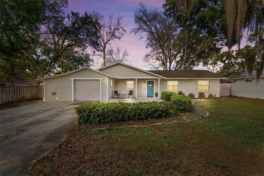 Welcome to this beautifully updated 4-bedroom, 2-bath home offering 2,024 square feet of immaculate, move-in-ready living space in a prime Eustis location. This home has NO HOA, no HOA fees, and no rules to restrict your ownership liberties! Renovated in 2022, this home showcases a long list of upgrades including a new roof, luxury vinyl plank flooring, updated cabinetry, granite countertops, modern lighting, and updated faucets and fixtures throughout. Situated on a beautiful oversized lot with mature trees, the property offers both charm and privacy, along with a fully fenced backyard perfect for outdoor living. Enjoy the convenience of being in the heart of Eustis with easy access to shopping, dining, and schools, while benefiting from lower taxes thanks to its location outside the city limits. With thoughtful updates already completed, this home is the perfect blend of comfort, style, and freedom.