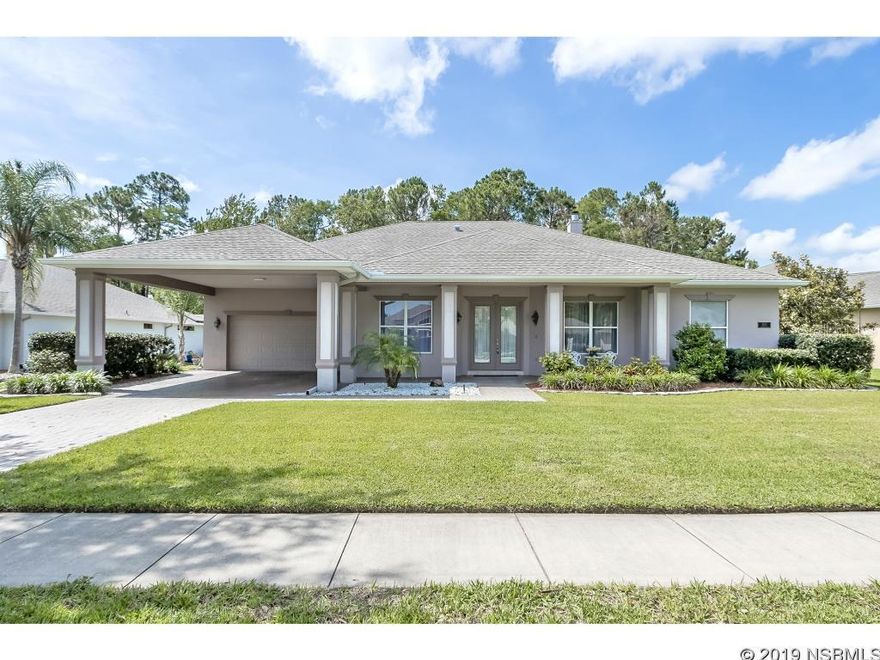 Offered is this larger one story home located on a rare preserve lot. The Town Park Community is know for its high end quality homes built by the famous well known custom builder the Johnson Group. With their signature safe room and many other high end builder qualities such as concrete construction with strapped trusses, and the large parking area port ca share. This 4 bed 3 full bath home with a private den, office or bonus room is offered for sale. The home has tile and wood look, with paver driveway and larger then usual garage. The home offers a large screened in Florida room with a lot so large you can easily add an Olympic size pool if you desire. In the Port Orange School district and just a short ride to the popular pavilion for shopping, 12 screen movie theater, medical, Publix grocery store and so much more. All information is intended to be accurate but is not guaranteed. ;Water: City