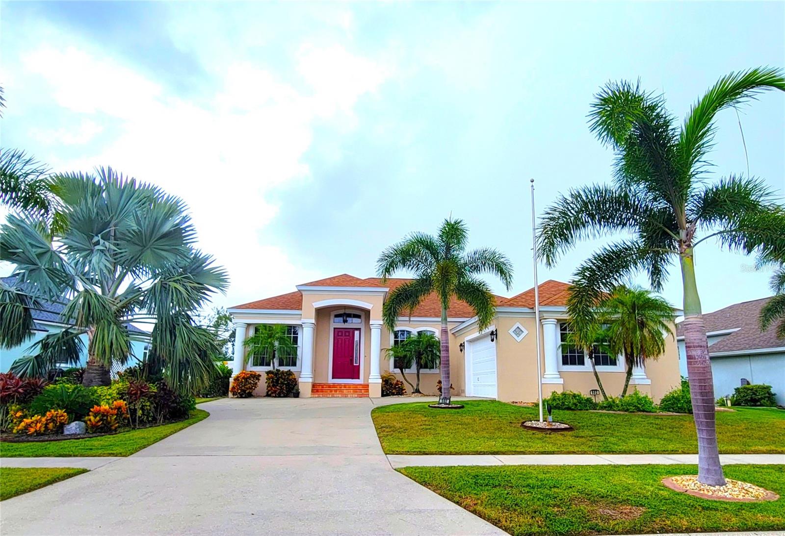 Beautifully maintained 3-bedroom home with den/office (or possible 4th bedroom) and 2 baths, located in a sought-after executive community with no CDD fees and stunning sunrise and sunset views. This move-in-ready property features a spacious open floor plan with a formal dining room, eat-in kitchen, and a combined family/dining area that opens through a 12-foot triple sliding door to a 17-foot covered lanai and an expansive 22x55-foot screened, paved pool deck. The large primary suite offers a tray ceiling, ceiling fan, pool access, and an en-suite bath with dual sinks, garden tub, separate shower, and two walk-in closets. The versatile den/office enjoys abundant natural light and can be converted to an additional bedroom if desired. Secondary bedrooms are generously sized, each with ceiling fans. Outdoor living is enhanced by a newer 8x12 maintenance-free deck, a fenced backyard, large shed and a panoramic POND VIEW with NO REAR NEIGHBORS. The home also offers high ceilings throughout, attractive tile flooring, and a garage with tall ceilings and overhead storage racks. Approximately $43,000 in recent upgrades include pool resurfacing, new pool equipment, deck, shed, landscaping, kitchen appliances, and fresh interior paint (all within the past 4 years).Convenient to Publix, Sam’s Club, St Joseph’s Hospital, YMCA. Easy access to major arteries I-75, US 41 and US 301.Short commute to Macdill , Brandon Restaurants, Tampa, Sarasota, St Pete, Ellington Outlets Shopping, Tampa Bay fishing and pristine beaches consistently voted in the top 10 in the country. Need to make this the must-see home on your list. You will be glad you came to visit one of Apollo Beaches best kept secret. Come live where everyone wishes to vacation!