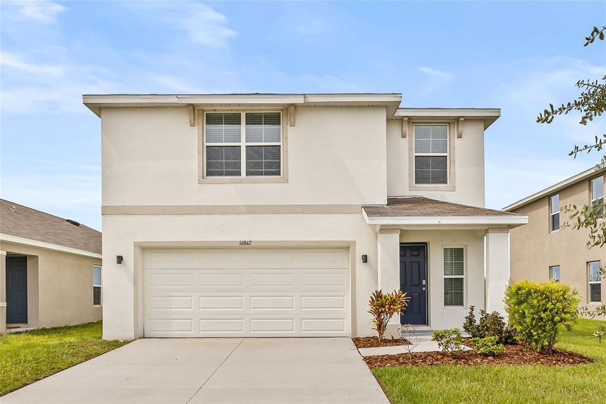 Owner is offering half a month free rent in leased by December 1, 2025 and is open to a 2 year lease.
Welcome to this beautiful 3 bedroom, 2 and a half bath, 2 car garage D.R Horton block home. Featuring new paint throughout , a versatile bonus room perfect for a home office or playroom, stainless steel appliances and granite countertops in the kitchen. Open concept living area with abundant natural light with pond and conservation views. The community offers a playground, fitness center and a resort style pool. Located in a sought after community this home offers both comfort and convenience and is within minutes to Manatee River State Park.