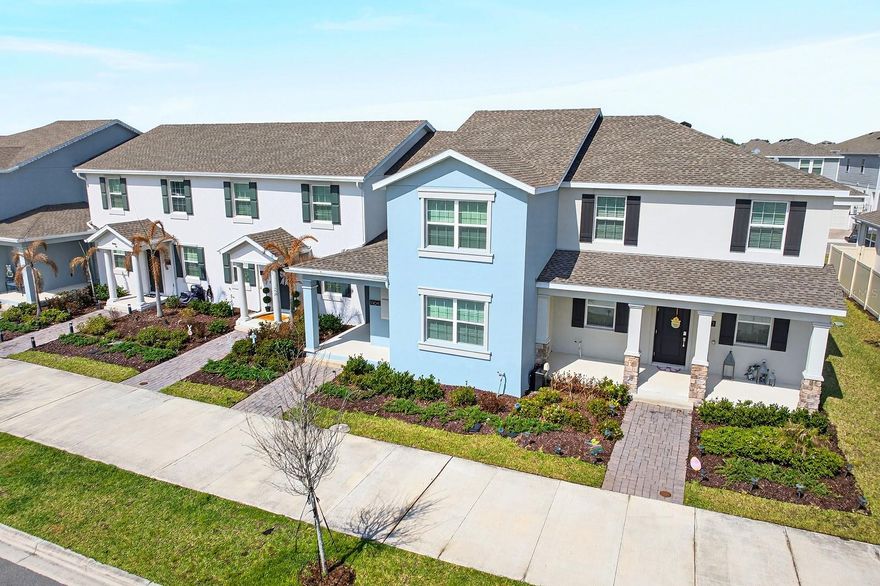 Short Sale. BUILT IN 2023 and MOVE-IN READY, this like new 4-bedroom, 2.5-bath townhome in the Tohoqua community of Kissimmee delivers modern design, LOW MAINTENANCE LIVING, and a location that keeps you close to everything Central Florida has to offer! A private PAVER PATIO and 2-CAR REAR FACING GARAGE create a welcoming back entrance with a COVERED PORCH at the front, where you can enjoy green space views with no front neighbors for a sense of openness and privacy rarely found in townhome living. Inside, WOOD LOOK TILE FLOORING runs throughout the main floor, complementing the home’s light, bright OPEN CONCEPT LAYOUT designed for both everyday living and entertaining. The living and dining areas flow seamlessly into the kitchen, creating a comfortable gathering space at the heart of the home. The kitchen is designed with today’s home chef in mind, featuring a fresh modern color palette, sleek countertops, STAINLESS STEEL APPLIANCES, recessed lighting, pantry storage, and a large ISLAND with bar seating – perfect for casual meals, hosting friends, or morning coffee before starting your day. The MAIN FLOOR PRIMARY SUITE offers a private retreat with a WALK-IN CLOSET and well-appointed en-suite bath, while a convenient half bath and laundry room on the first floor make daily living effortless. Upstairs, a cozy LOFT provides flexible space for a reading nook, desk, or additional lounge area, and the three remaining bedrooms share a second full bath, offering plenty of room for family, guests, or a home office setup. Location is another standout feature – positioned just minutes from the SunRail station and Downtown Kissimmee, and ideally located off Neptune Road with quick access to the Florida Turnpike and US-192, you are not far from Lake Toho, East Lake Toho, golf courses, shopping, dining, local attractions, world-famous theme parks, and the Orlando International Airport. Whether commuting, exploring, or traveling, everything is within easy reach! Living in Tohoqua means enjoying a thoughtfully planned community with RESORT STYLE AMENITIES including a clubhouse, community pool, sports courts, playgrounds, gathering spaces, and scenic walking trails, plus close proximity to the beautiful Twin Oaks Conservation Area. With lakes, fishing, and outdoor recreation nearby, the lifestyle here blends relaxation and activity in one vibrant community. Light, bright, and built for the way you live today, this Tohoqua townhome offers modern comfort, smart design, and low-maintenance townhome living in style. Call today to schedule a tour!