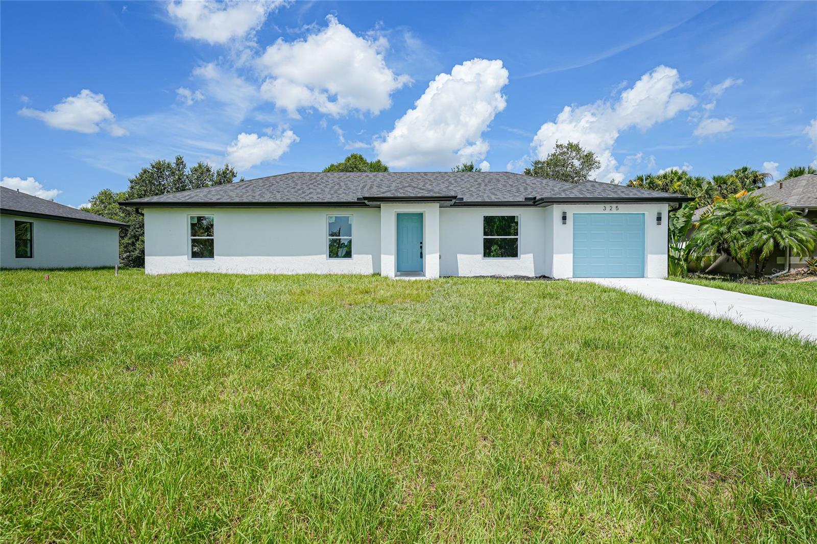 Step into effortless Florida living with this beautifully built BRAND NEW construction home featuring 3 bedrooms, 2 bathrooms, and an attached 1-car garage. With 1,342 square feet of living space, this home offers a smart, open layout designed for both comfort and functionality. Inside, you’ll find luxury vinyl plank flooring flowing throughout the entire home — durable, low-maintenance, and perfect for modern lifestyles. The kitchen is a true centerpiece, showcasing gorgeous quartz countertops, contemporary cabinetry, and plenty of prep space, making it ideal for both casual cooking and entertaining. The primary suite offers a relaxing retreat, complete with a spacious walk-in closet and an elegant en suite bathroom featuring a tiled shower and clean, modern finishes. Two additional bedrooms provide flexibility for guests, a home office, or family needs, while the second full bathroom also features a tiled shower and matching quality finishes. The attached garage adds convenience and additional storage, and the exterior of the home is clean and contemporary, with fresh curb appeal. With energy-efficient construction, high-end interior finishes, and thoughtful design choices throughout, this home is completely move-in ready — no updates, no renovations, just brand-new everything. Located in a growing area close to shopping, schools, and local amenities, this property is perfect for those seeking a low-maintenance, stylish new home in a convenient location. Don’t miss your opportunity to be the first to live in this exceptional space — schedule your private showing today!