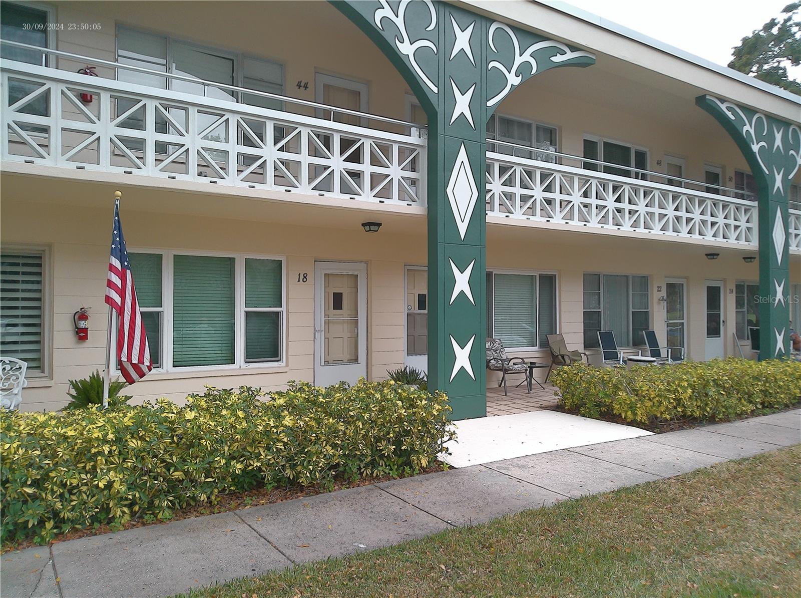 ON THE 18th FAIRWAY! If you've ever thought about living on the golf course, playing for FREE whenever you'd like, having 2 courses to choose from, then you MUST see this 1 Bedroom/1 Bathroom condo in the MONACO building in the fabulous 55+ community of On Top of The World, Clearwater Florida. Think about where you want to be at age 55, 65, 75. Do you want to live simply and actively? Do you want to have your own outdoor space where you can pot flowers and herbs? Do you want to stroll around a lake with geese, ducks, otters and all of Nature at your back door? Now is the time to make a plan. You will be hard pressed to find a more affordable condo that checks all the boxes. Bright and cozy with easy care, laminate flooring throughout. This condo is compact at 735 sq.ft., but it really has all one needs. This floorplan of the Living/Dining/Kitchen is bright and airy. There is space enough in the Bedroom for a Queen-sized bedroom set. The closets are plentiful. All one level makes it easier to "Age-in-Place". The Florida Room offers flex space that can be used as another TV/Media Area, Office or Craft Space. The Utility Nook is equipped with High-Speed Fiber-Optic Internet included in the monthly maintenance fee. A $150 value! Step out the back door to find a Covered Patio that has mature plants for privacy. Here is where your GreenThumb gets a workout! This area is a cool refuge in the summer months. Here you can grill out, enjoy tropical, balmy evenings or morning coffee with birds and squirrels. This condo is high & dry! Located in a non-flood zone and non-evacuation zone. HWH is 2016. HVAC is 2019. Newer, Insulated Windows. Insulated back door is 2022. Electric Panel 100-amp service is 2024. Are you a "Snowbird" looking to escape the northern winters? You can use this condo in the winter months, then rent it for the Summer to profit until you make a full time move. This Clearwater location is perfect to use as "Home Base". Close to the Best Beaches in the Country! Excellent Shopping, Dining & superb Medical Facilities are nearby. There are Performing Arts Centers, Sports Venues, International & Regional Airports close by & a breeze to navigate to. Check out the small-town flavors of Dunedin, Safety and Palm Harbors. Tarpon Springs, St. Petersburg and Tampa are all an easy commute and are worthy daytrips. On Top of the World boasts 2 golf courses that are FREE for Owners to play. Play 9 holes on the short course or a full 18-hole round. The property has walking trails, Tennis and Pickleball courts, 2 Pools, well-appointed gym, and clubs galore. Take the water aerobics, yoga or line dancing classes. This community is what you make of it. Bring your large dog, there is no size limit. Come for a tour of this condo and the community and start living the Real Florida Lifestyle.