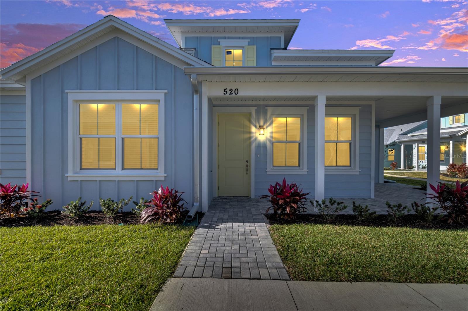 LOCATION!!LOCATION!!Margaritaville Latitude, 55 plus community, Active lifestyle: Amenities include a large outdoor pool, indoor pool with steam room, spa, shower, and locker room; restaurant, gym, pickleball, bocce ball, tennis courts, walking trails, private beach club(Ormond Beach) with pool and entrance to ocean where chairs and umbrellas will be provided, as well as shuttle service. Other amenities include a business center, woodworking shop, pottery room, game room, wine tasting room, and theater, all included for your enjoyment. This wonderful lifestyle open floor plan is an amazing DREAM CIRCLE 2023 one of the biggest COTTAGES plans. It has 2 bedrooms, A DEN, 2 full Baths, 2-car garages, Large porch creating two entrances. The Living room and Dining room have high ceilings giving this home a spacious open feel with a beautiful view . The Kitchen has cabinetry, granite, countertops 42- 42-inch cabinets, and a complete set of appliances still under warranty. The master bedroom has a walk-in closet and the master bath has a large glass step-in shower. The laundry room has built-in cabinets and extra shelf, plus a deep sink. This wonderful lifestyle is waiting for you. Priced to rent.