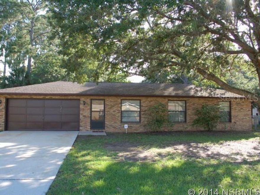 Got lots of kids? Need a big fenced in yard for them to play? Need a big kitchen with lots of counter space to fix all those meals? How about stainless steel Maytag appliances to make it a little more fun?! Eat-in kitchen has french doors leading to...How about a big screened porch (20x20!) for your family BBQ's? Separate dining room, too, with sliders to the porch.  Need a big living room with lots of room for furniture?! Even better, how about split bedrooms so Mom & Dad can get away from all the kids once in a while?! Mom will appreciate the jetted tub for relaxing! Walk-in shower, too, & separate vanities in the master.  Dad will appreciate the shed in the back yard for his tools! Security system, roof new in 2004, A/C approx 2012, inside laundry with newer Maytag front loading dryer & laundry tub! Your search is over! This 4 bedroom home is located on a quiet street in a great neighborhood on the north end of NSB. Super location close to schools, parks, beaches, shopping, the Rec Dept (baseball, softball & soccer!), golf courses & stores! Did I mention that it just had a fresh coat of paint inside?! So, bring the kids, the dog & cat, & start making good memories! ;Water: City