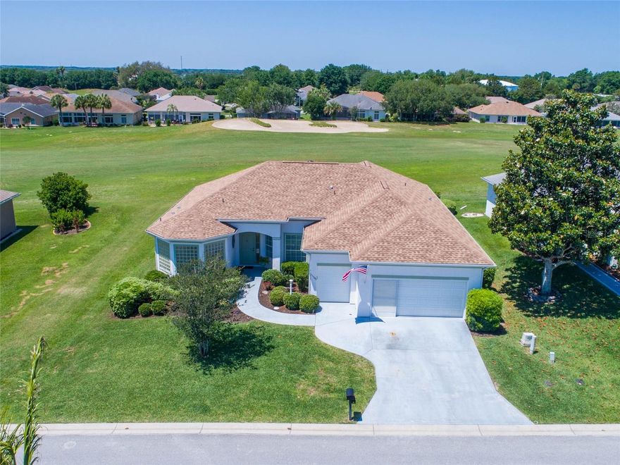 Rare opportunity to own a GOLF-FRONT home on the 16th fairway in the highly sought-after 55+ Stonecrest community. Perfectly positioned on a quiet cul-de-sac, this San Marco model delivers privacy, panoramic views, and unforgettable sunsets from the screened-in lanai.

Designed for both everyday comfort and entertaining, the home offers a formal living and dining room, along with an open-concept kitchen that flows seamlessly into the family room and lanai—ideal for gatherings or relaxed evenings overlooking the championship golf course.

Recent improvements include a 2020 ROOF with transferable warranty, newer A/C, and updated appliances. A golf cart garage adds convenience and enhances the Stonecrest lifestyle.
Stonecrest is known for its resort-style amenities, including pools, fitness options, and a wide variety of clubs and social activities. Ideally located close to The Villages, yet offering a major advantage—NO bond and NO yearly CDD fees.

This home is priced to sell and represents exceptional value for golf-front living in one of Central Florida’s most desirable active adult communities.