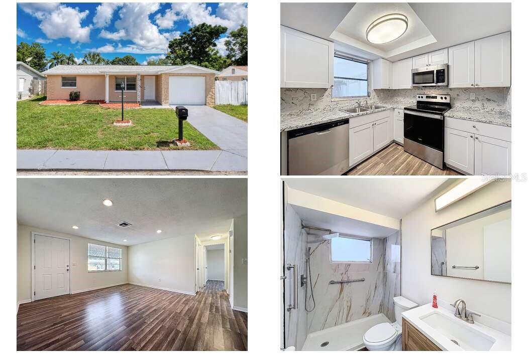 Welcome to this charming 3-bedroom, 1-bathroom home with a convenient 1-car garage, located close to shops and restaurants. Step inside to discover a beautifully fresh painted interior and open living area that leads to you the remodeled kitchen with new cabinets, countertops and newer appliances. This home provides three bedrooms to accommodate a big family. One room is located in the back of home with a separate entry door from outside. Enjoy the luxury of no carpets throughout the home, with attractive new flooring adding to the contemporary appeal. The Bathroom has also been recently updated. Outside, the large fenced backyard provides security and privacy, perfect for those family cook outs. ROOF was installed 2022, water heater is also brand new. The exterior of the home is also freshly painted. Don't miss the opportunity to make this home your own oasis. Schedule you're showing today and imagine the possibilities of calling this wonderful property home!