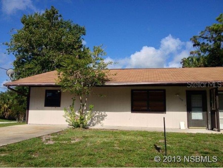 SPACIOUS & AFFORDABLE HALF DUPLEX LOCATED IN LOVELY FLORIDA SHORES. NEWER PAINT, CARPET, TILE, WATER HEATER AND A/C.  CENTRALLY LOCATED TO SHOPPING, SCHOOLS, RIVER & I-95. ;Water: City