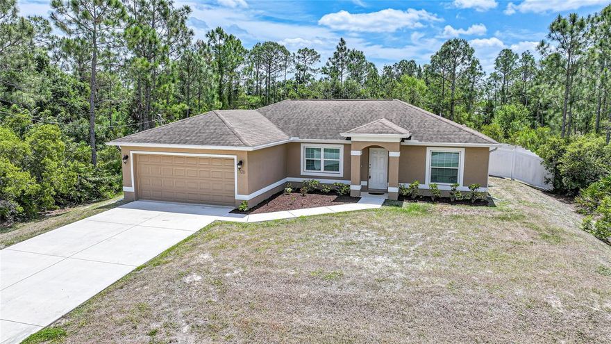 Welcome to this beautiful turnkey... fully furnished home ideally located near I-75 and Sumter Boulevard, offering quick access to Wellen Park, Coco Plum Plaza, the Braves Spring Training Center, and some of Florida’s most breathtaking beaches. Owner used this home as a seasonal residence since construction. The central location combines convenience with lifestyle, putting shopping, dining, entertainment, and outdoor adventures just minutes away. Inside, the home is loaded with premium features and stylish finishes. Hurricane impact windows, tile flooring throughout the entire home, enhancing both durability and elegance. The spacious kitchen is a chef’s dream, complete with granite countertops, custom cabinetry, large kitchen island, and stainless steel appliances. Soaring ceilings add to the open and airy feel of the living spaces. The split floor plan provides privacy and functionality. The primary suite includes walk in closet, dual sinks and walk-in shower, offering a comfortable and serene retreat. On the opposite side of the home, two guest suites share a well appointed bathroom with a tub and shower combination. Step outside to your private backyard oasis featuring a sparkling blue pool, a covered and screened porch for year-round enjoyment, and a fully fenced yard, irrigation...perfect for entertaining or simply relaxing in your own slice of paradise. Bonus- not in a flood zone and no HOA. Recently updated HVAC, hot water heater and pool filter. This home has everything you need for comfortable Florida living!