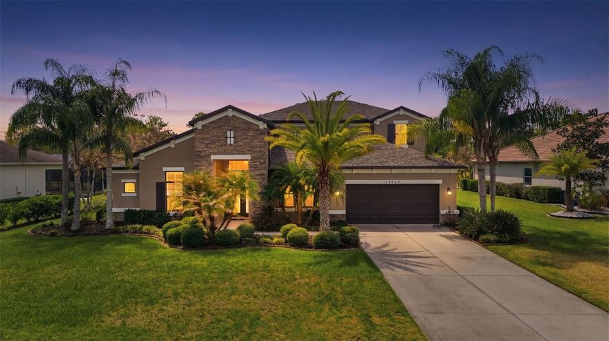 Experience refined living in this exceptional two-story residence offering over 3,170 heated square feet of thoughtfully designed luxury. Built in 2014 and meticulously enhanced with high-end upgrades, this stunning home features 4 spacious bedrooms, 4 full bathrooms, and 1 half bathroom perfectly balancing comfort, elegance, and functionality. From the moment you arrive, you’ll appreciate the expansive oversized 3-car tandem garage, designed to comfortably accommodate full-size vehicles with additional room for storage. Step inside to discover a sophisticated interior highlighted by beautiful tile flooring throughout the main living areas and newly upgraded plush carpeting in all downstairs bedrooms, creating a warm and inviting atmosphere. At the heart of the home lies a chef-inspired kitchen, beautifully appointed with premium stainless steel appliances, ample workspace, and an open flow ideal for entertaining. The adjoining living spaces are elevated by striking wood beam accents, adding architectural charm and a touch of rustic elegance to the modern design. This home is not only beautiful but also thoughtfully maintained and upgraded for peace of mind. Major improvements include a full roof replacement completed in November 2024, brand-new gutters installed in February 2025, and a new 50-gallon water heater added in January 2025. The upper-level AC unit was replaced in 2020, ensuring efficient climate control year-round. A whole-home water softener further enhances everyday living. Step outside into your private backyard oasis, where luxury meets relaxation. Enjoy a large heated saltwater pool and spa, fully enclosed within a premium no-see-um screened lanai installed in March 2023—perfect for year-round enjoyment without compromise. The pool system has also been upgraded with a new pump in 2024 and a state-of-the-art TruClear chlorine system installed in September 2025 for optimal water quality and ease of maintenance. Perfectly positioned on an oversized homesite, this rare double conservation lot offers unmatched privacy with no front or rear neighbors just serene, uninterrupted natural views and abundant wildlife from every angle. The property also features a reclaimed water irrigation system, offering both environmental benefits and significant savings on your water bill while keeping the landscaping lush and vibrant. This remarkable home seamlessly blends luxury upgrades, modern convenience, and timeless design—delivering an elevated lifestyle in every detail. Schedule your private showing today and experience all that this exceptional property has to offer.