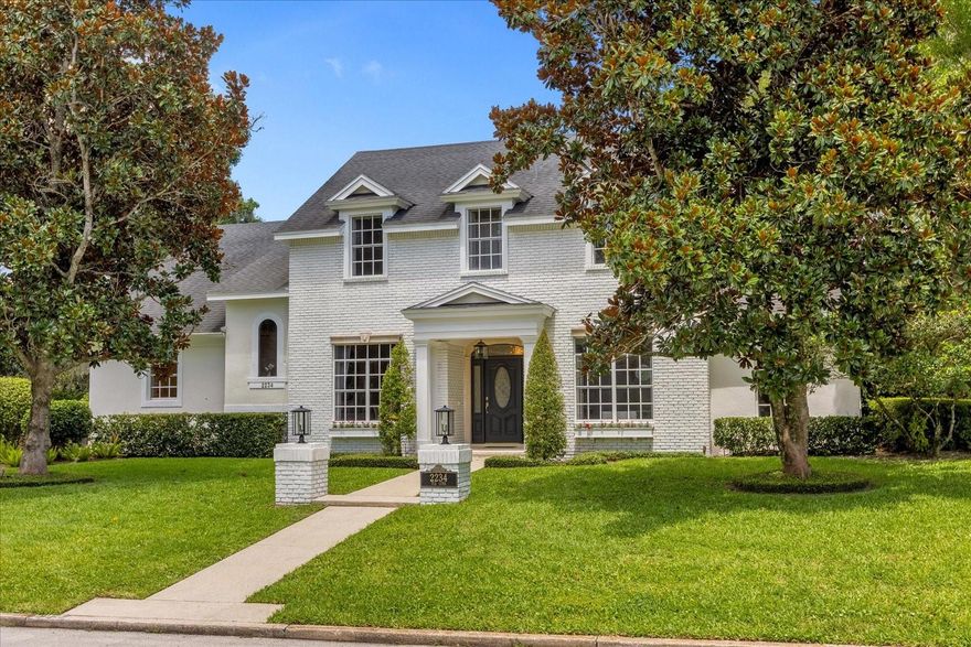 One or more photo(s) has been virtually staged. NEW IMPROVED PRICING! Newly Renovated Partially Furnished Home in the Beautiful Via’s of Winter Park! Privately located on a large wrap around corner lot. It is meticulously maintained with eye-catching curb appeal with mature magnolia trees and beautiful landscaping with newly installed lighting to illuminate at night. This stunning 6 bedroom and 3.5 bath home boasts over 3,554 SF of comfortable living space and offers high ceilings, arched entries, and luxury vinyl flooring throughout the main floor. Upon entering the expansive foyer, to the right is a den/office with pocket doors for privacy. On the left is the open dining room that overlooks the two-story living room. Triple set of French doors lead off the living and family rooms and open to a covered lanai and screened-in pool with a waterfall. Living room showcases a marble encased wood burning fireplace with built-in bookshelves. The Kitchen has an open floor plan which overlooks the family room. It has an eat-in area surrounded by a bay window. It boasts with new high end quartzite countertops and backsplash along with a waterfall design on the center island. The prime bedroom is privately located on the main level tucked in the back corner of the home. This luxurious large bedroom overlooks the pool and covered lanai which are accessible through the French doors in the bedroom. The prime bathroom has a separate walk-in shower and a huge, jetted tub. It includes a huge walk-in closet and two vanities. Across the Prime bedroom is an additional bedroom and full bathroom on the main floor which also connects to the pool area. The pool has a safety fence installed. There are 4 other bedrooms on the second floor. The 2nd story hallway has built-in shelves on one side and a balcony overlooking the 2-story living room. Beyond the screened pool area is a gated private backyard with lush landscaping lined with 10-foot foliage. The backyard gate leads to the newly added side yard with a marble tiled patio for your larger gatherings. It’s lined with Podocarpus’s which can be fenced in for more privacy. This home was recently renovated to a more modern look with new paint, flooring, all new updated fixtures and much, much more…It is a must see!  This home is being sold with all the furniture but can be removed if Buyer does not want it. The Seller is offering credit to resurface the pool. The pool does has a safety fence installed. Some pictures are "Virtually Staged."