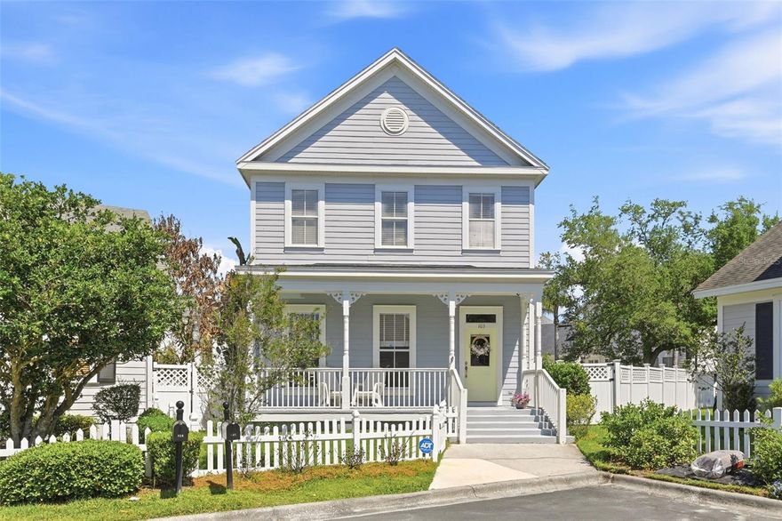 Welcome to your storybook home in the heart of Celebration!

This beautiful David Weekly Victorian sits on an over-sized, fully fenced lot in the most charming and truly one-of-a-kind town built by Disney. Tucked away on a quiet, tree-lined cul-de-sac in North Village, you’re just around the corner from one of the community pools, a park, playgrounds, volleyball court as well as everything else that makes Celebration such a special place to live.

From the moment you walk in, the home feels light, bright, and inviting. There is no carpet throughout, just gorgeous engineered wood flooring and ceramic tile with updated bathrooms that give the home a clean, modern feel while still keeping that classic Victorian look.

The layout is flexible and functional. The formal dining room can easily double as a home office or second living space, especially since the kitchen offers a great eat-in area. The kitchen itself features stainless steel appliances, granite counter-tops, and opens right into the main living area, making it perfect for everyday living and entertaining.

The front porch is the perfect spot to soak in Florida living at its finest! Whether you’re starting your morning with a peaceful sunrise or winding down with a beautiful sunset, it offers a picturesque setting that is both relaxing and inviting. It’s the kind of space you’ll find yourself coming back to again and again.

Step out back and you’ll really fall in love. This home offers two separate yard spaces, giving you options for entertaining, lounging, or creating your own private outdoor retreat. There’s even a mango tree (yes, really… and it’s as good as it sounds!). Plus, the over-sized side yard gives you room to add a pool, playground, or whatever your dream backyard looks like.

Major updates have already been taken care of, including a roof replaced in 2020, HVAC in 2018, appliances in 2020, and updated landscaping and vinyl fencing in 2020. The home has also been freshly painted inside and features a brand new front fence done in 2026.

Celebration isn’t just a neighborhood… it’s a whole lifestyle. You’ve got miles and miles of walking and biking trails, beautiful parks, and villages that each have their own unique charm and amenities. It’s one of those places where neighbors actually know each other and community really matters.

One of the fun perks of living in Celebration is that NEVs (Neighborhood Electric Vehicles) are allowed, making it easy to cruise around town, grab a coffee, or head to downtown with that laid-back, small-town feel. And then there’s downtown… lakefront views, shops, restaurants, the hotel, and events happening all year long for both Residents and the Public. Don't forget about the Farmer's Market every Sunday! There’s always something going on, and it just adds to that charm. It truly is an incredible place to call home!

This gem of a property is a rare find… full of character, thoughtfully updated, and ready for its next chapter!