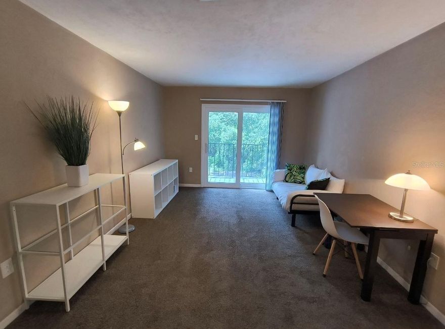 This 1/1 is ready for occupancy.   The Campus Point community is tucked away off of Depot Park close to the University and all of the events downtown.  Fully furnished and outfitted with kitchenware- just unpack your bags and you are moved in!!  A private water company helps keep monthly utility expenses low and there is even a combo washer/dryer for your use.