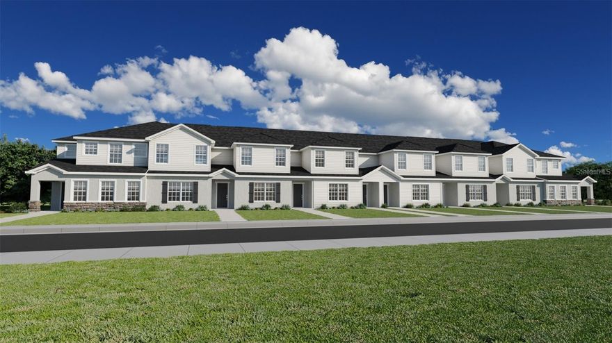 2-story new construction townhome with 1,705 square feet, 3 bedrooms with loft, 2.5 baths, a 2-car garage, located in the brand-new Crossings community offering natural and park amenities. Downstairs, a gourmet kitchen with Cambria countertops, shaker-style wood cabinets, Samsung stainless steel appliances, and a pantry. The spacious gathering room opens to your private screened lanai. The entire lower level and upstairs baths are finished with luxury vinyl plank flooring, with stain-resistant carpet in the bedrooms. Upstairs, you'll find three spacious bedrooms including your owner's suite complete with a walk-in wardrobe, linen closet, and a private en-suite bath with dual vanities and a tiled shower. Additional features for your convenience include a half bath downstairs, loft, custom-fit window blinds throughout, a Samsung full-sized washer and dryer, energy-efficient insulation and windows, and a full builder warranty.