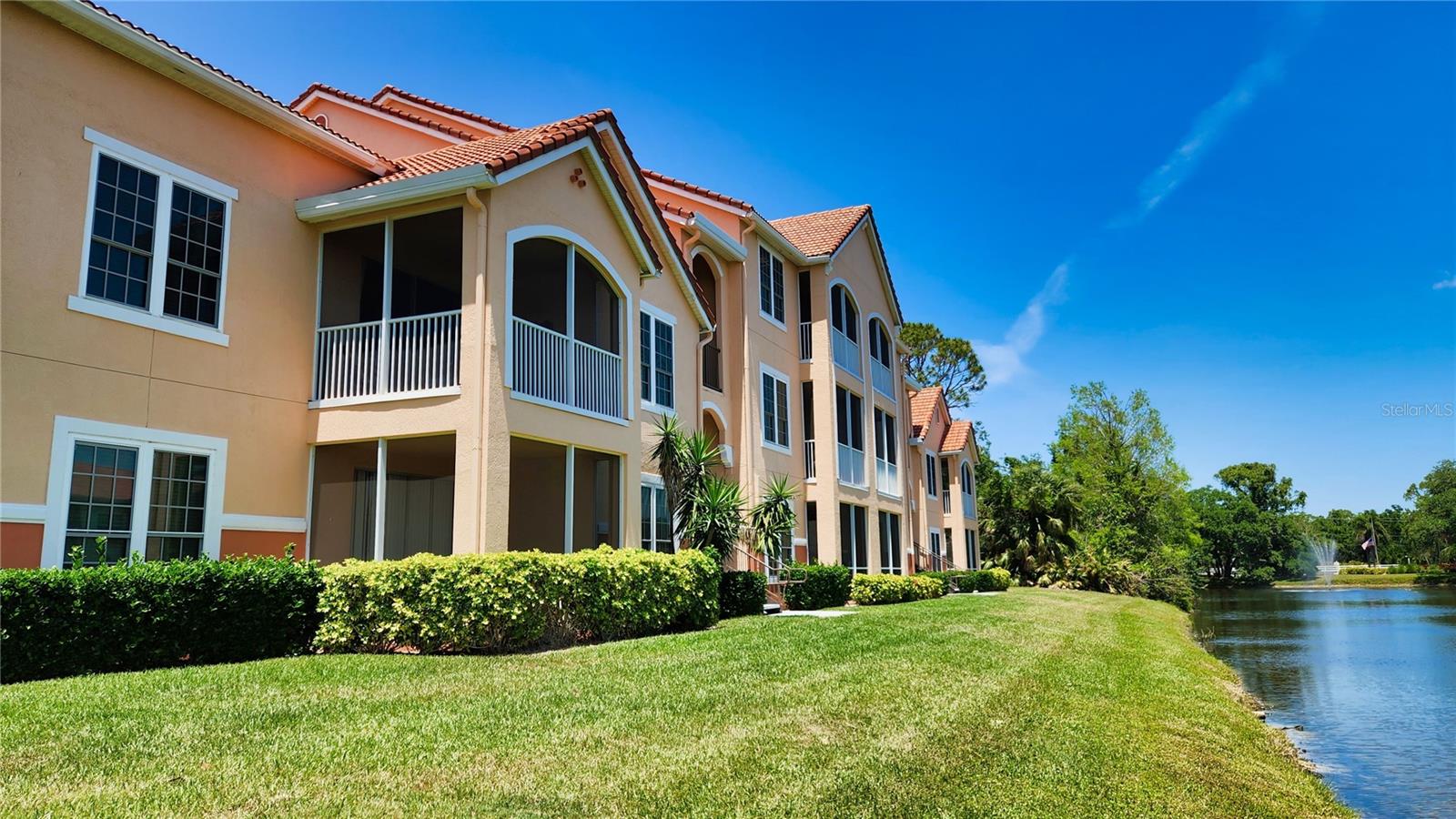 GREAT VALUE and COASTAL LOCATION CLOSE TO THE TOP-RATED U.S. BEACH ON SIESTA KEY! This is a rarely available 1st floor 3 bedroom 2 bath condominium home with a screened patio! It's a premium end unit with a beautiful pond view. Located close to the resort-style clubhouse, heated pool, spa, large fitness center and mailboxes. It has an open concept floor plan, luxury wood laminate in living areas, 9 foot ceilings throughout, a large kitchen with breakfast bar, abundant cabinet space and a light and bright screened patio overlooking the pond. The master bath has a handicap accessible walk-in shower, with a tub/shower combination in the guest bath. Improvements include fresh paint, a new water heater, dishwasher and HVAC unit. The unit has impact-resistant windows, ceiling fans in each room, bedrooms with large walk-in closets, and a separate laundry room just off the foyer entry with some room for storage. The unit includes a lighted carport right in front of the building with lots of guest parking available. The condo is in the quiet, gated community named “Bella Villino Condominiums” which is located in the award-winning, master-planned development of “Palmer Ranch” in south Sarasota. The community boasts superb amenities not available at comparable properties in this price range and features an elegant clubhouse with a resort-style heated pool and spa, a large fitness center with state-of-the-art equipment including cardio machines, indoor racquetball and basketball, a billiards room, and a business center. The community has a tennis court, pickle-ball courts, a car detail area, gas grills with picnic areas, pet stations located around the property, an onsite property manager, and maintenance staff. It is close to world-class beaches, marinas, the popular Legacy Trail (bicycle, jog, or walk), shopping centers with a Costco, Target, Publix Grocers, Walgreens, CVS, various banks, restaurants, golf courses, art centers, museums, and so much more. Available June 1st. 12 month lease, renter's insurance required.