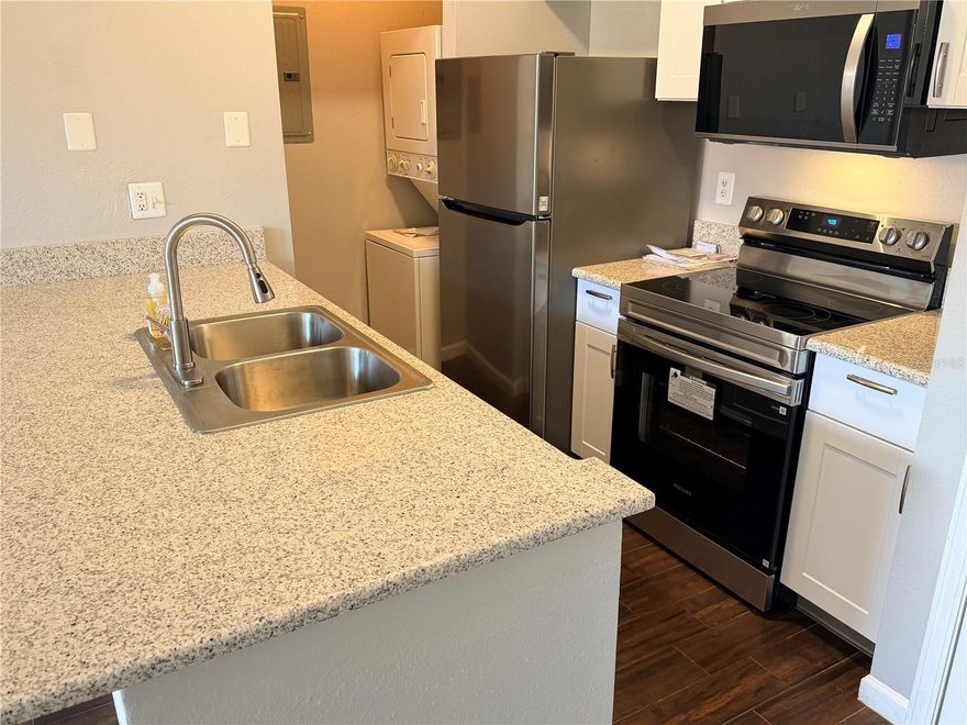 Newly remodeled One bedroom One bathroom 2nd floor condo for rent in gated Beachway Condominiums community.  Open parking for as many vehicles as you have, and electric car chargers on property. The amenities include a tennis court, as well as a heated pool and fitness room, with gas grills by the pool for you to use freely.  The condo itself comes with new cabinets and appliances and new granite countertops in the kitchen.  The bathroom has a new vanity and toilet.  Living room and dining room are a combo, and off the dining room you have a balcony that leads to an overlook view of the tennis court, and facing north.  Bedroom has a walk in closet and leads into the oversize bathroom.  You get a storage closet on the ground floor for your use as well.

Internet, Cable, Pest, Control, Water, Sewer, Trash all included with your rent payment.  You only pay for Electric!  Call today for a showing and make Beachway your next home!