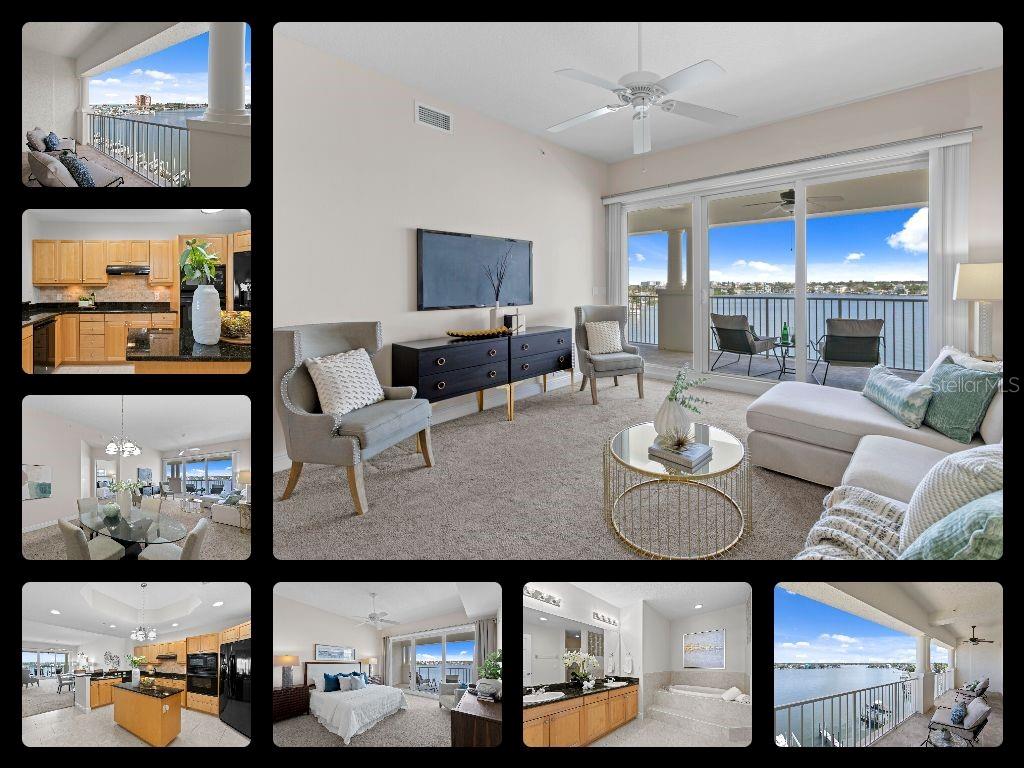 You’ve worked hard. Built a life, a business, maybe even a legacy. You know quality when you see it — and this? This is a residence that lives up to the résumé. Welcome to Redington Shores Yacht & Tennis Club, where every day feels like a reward. Perched on the fifth floor with water views stretching from the Gulf of Mexico to the Intracoastal and beyond, this 3-bedroom, 3-bath condo offers nearly 2,000 square feet of thoughtfully designed interior space — plus a 240 sq ft covered balcony you’ll actually use. (Morning coffee? Sunset cocktail? Zoom call with the best background in the business? Yes, yes, and yes.) The layout? Open, airy, and smart. The floorplan keeps everything connected, with water views from the kitchen, main living and dining areas, and the primary bedroom. The high ceilings and wall-to-wall sliders grace the main living area with natural light. The kitchen is centered around a generous island — ideal for entertaining, charcuterie-ing, or letting someone else cook while you admire the boats drifting by. And yes, you’ve got views from the kitchen sink. Each of the three bedrooms is en suite with a walk-in closet. That’s right — no sharing bathrooms, and no arguing over closet space because no one moves to the beach to fight over toothpaste, amiright? The primary suite is oversized and opens directly to the balcony. (Gulf breezes and a view that makes you forget what day it is? Check.) The structure is rock solid — storm-rated sliders, concrete construction, and covered parking included. There’s ample guest parking, so go ahead and host the kidults, the grands, or the friends who said they’d never leave the city — until they saw this place. The deeded beach access is directly across the street — just press the crosswalk button and stroll to the sand. Inside the gates, the vibe is quiet luxury—coastal but not kitschy—with neighbors who’ll wave, swap wine tips, and probably introduce you to Frankie the Frenchie before they tell you their name. You’ve got access to resort-style amenities: heated pools & spas, tennis/pickleball courts, and clubhouse with fitness center (currently getting a makeover). The vibe? Secure, elegant, and low-drama — the kind of place where the HOA is run well, the buildings are maintained, and your neighbors know how to enjoy life without being in your business. And when the sun sets, you’re just minutes from beach bars, live music, fresh seafood, and walkable local favorites that keep the energy up but the stress down. Whether you’re trading in snow for sunshine, shifting to remote work, or just ready to live in a condo that knows you’ve worked your you-know-what off—and pours you a drink, let Unit #502 set the stage for your life's next chapter. You’ve earned this. Let’s make it yours!