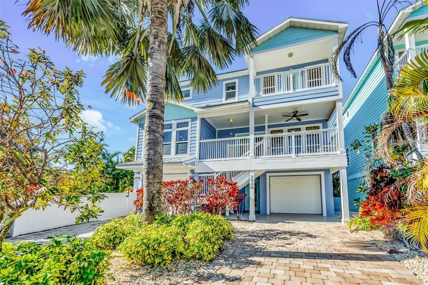 Nice beach home in Anna Maria. Other features include an elevator, and large 2 car garage with openers. Sold turnkey furnished. 4 nice size bedrooms with a main floor bedroom with a deck that walks out to the private pool. Nice size corner lot for privacy and lots of parking with the 2 drive way spaces. Beach is only steps away
