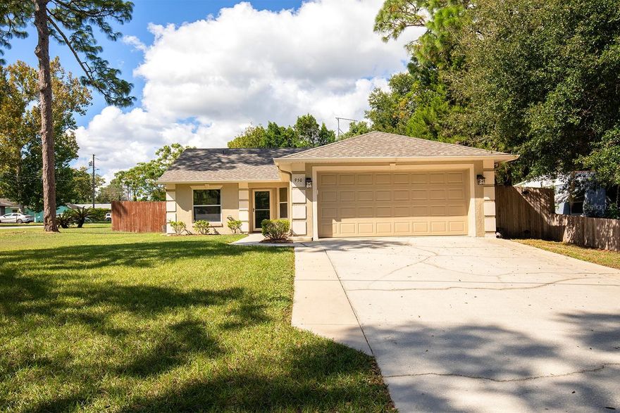 Welcome to 950 Spring Garden Street in Altamonte Springs, Florida a charming and meticulously maintained 3 bedroom, 2 bath home on a spacious corner lot with no HOA. Freedom to bring your cars, trucks & boat!   Located minutes from the vibrant Cranes Roost Park Altamonte Mall, and with easy access to I-4, this home offers both convenience and lifestyle.
Step inside to vaulted ceilings and a smart split-plan layout that blends privacy with flow. The open kitchen features 42" cabinets, stainless steel appliances, and plenty of counter space, ideal for everyday living and entertaining. Retreat to the generous primary suite with walk-in closet, a raised-vanity bath, separate shower and garden tub.
Outside, enjoy a fully-fenced backyard, a large covered patio with roll-down shades perfect for outdoor BBQ's or relaxed weekends. Recent updates include a new roof (2024), new hot water heater (2023), HVAC (2018), and an EV charger for modern convenience. The attached two car garage is immaculate, with epoxy flooring, built-in workbench and upper cabinets. A shed adds additional utility.
This location is exceptional!  Live minutes from Uptown Altamonte dining, movie theater, shopping and entertainment, yet enjoy the ease of being centrally situated between Orlando International Airport, area attractions, beaches and all that Central Florida offers.
With this combination of highly desirable location, move-in ready condition and no HOA constraints, this home represents a fantastic value in today’s market in Altamonte Springs.  Hurry come see!