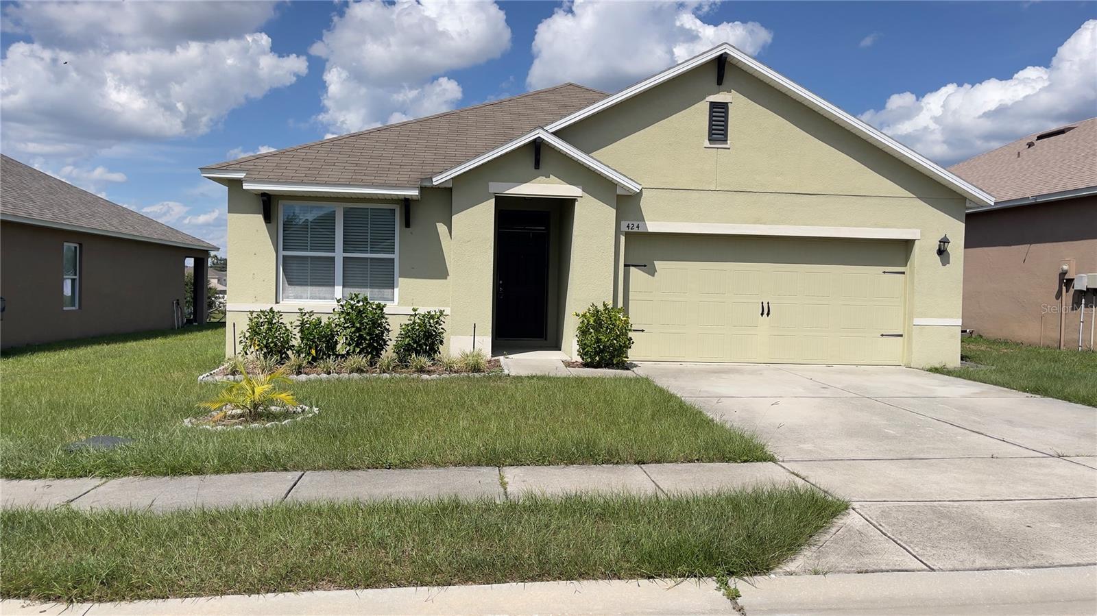 Take a look at this beautiful one store home in the Bella Nova! Split floor plan features 3 bedrooms and 2 bathrooms. Fresh paint throughout the whole house, tiles in the wet area and kitchen, vinyl floor in the living room and master bedroom. The kitchen overlooks the dining and family rooms, making this home perfect for entertaining. Spacious Master bedroom has an oversized walk-in closet, walk in shower in the master bathroom. Sliding glass doors off the dining area lead out onto a covered lanai and a large backyard overlooking the dry pond area. No rear neighbors! Conveniently located near shopping, dining, highways, and theme parks. *Equal Housing Opportunity.
