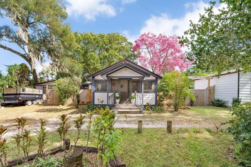 This charming 4 bedroom, 2 bathroom home sits on a massive .36 acre lot with lush florida landscaping and tall oak trees giving the perfect amount of shade and privacy. No HOA fees or deed restrictions so bring all your toys! As you step up to the property the enclosed front porch greets you and is a perfect place to sit and enjoy your morning coffee. Inside, the house is open with the great room offering plenty of space for entertaining. Further in, the kitchen will delight any chef with plenty of cabinet and counter space, stainless steel appliances, and tall dark cabinets. All bedrooms are very spacious and the primary bedroom features a big walk-in closet and a beautifully updated ensuite bathroom with a large walk in shower. There are numerous enclosed patios attached to the home as well as an open deck area, detached garage, and so much more! You’ll love exploring all that this lot has to offer! The property sits right in the heart of Brandon with close proximity to shopping and dining galore and easy access to I-75. Don’t let this opportunity pass you by! Come and see it today!