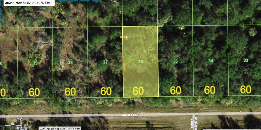 Buildable lot in desirable Punta Gorda.  Near to Charlotte Harbor, Boating, Golf.  Lot 422311130038 to the right is available also.